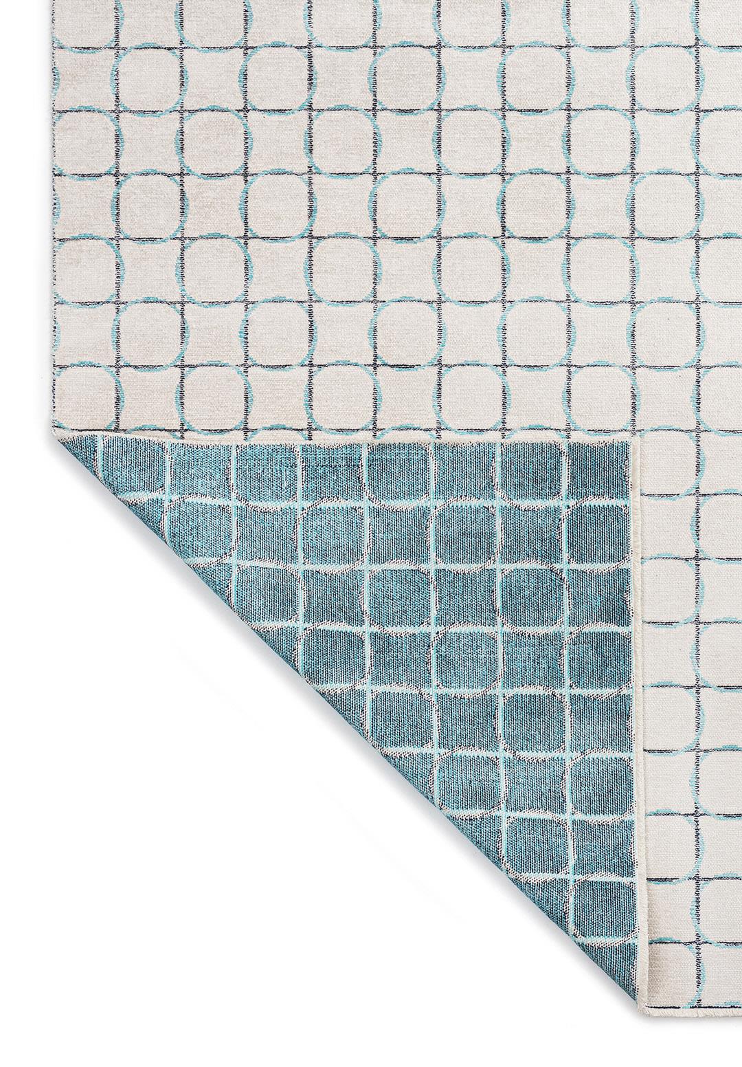 EQUINOX DARK NAVY - TURQUOISE - ECRU RUG