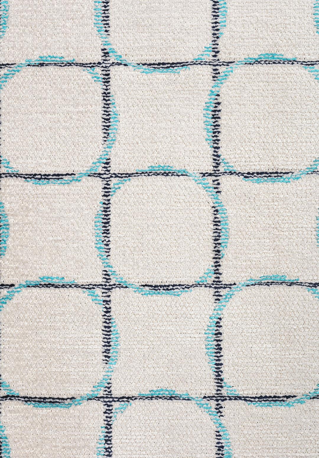 EQUINOX DARK NAVY - TURQUOISE - ECRU RUG