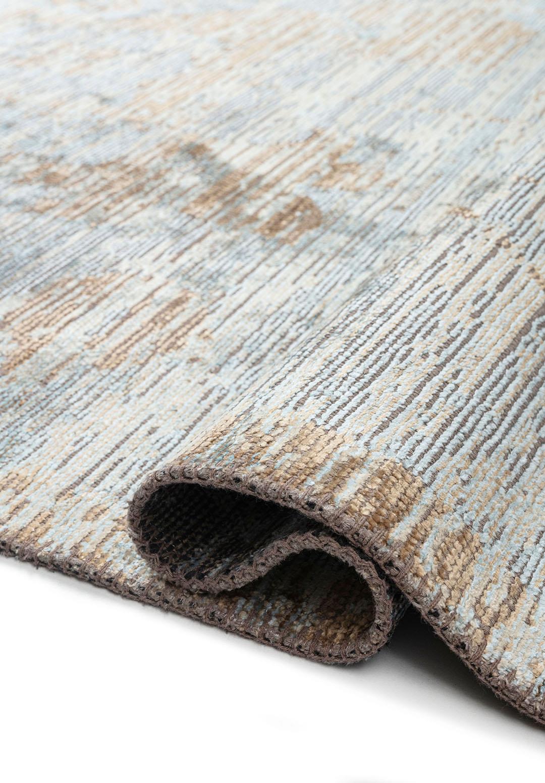 THALIA BEIGE - DARK BEIGE - ICE BLUE RUG