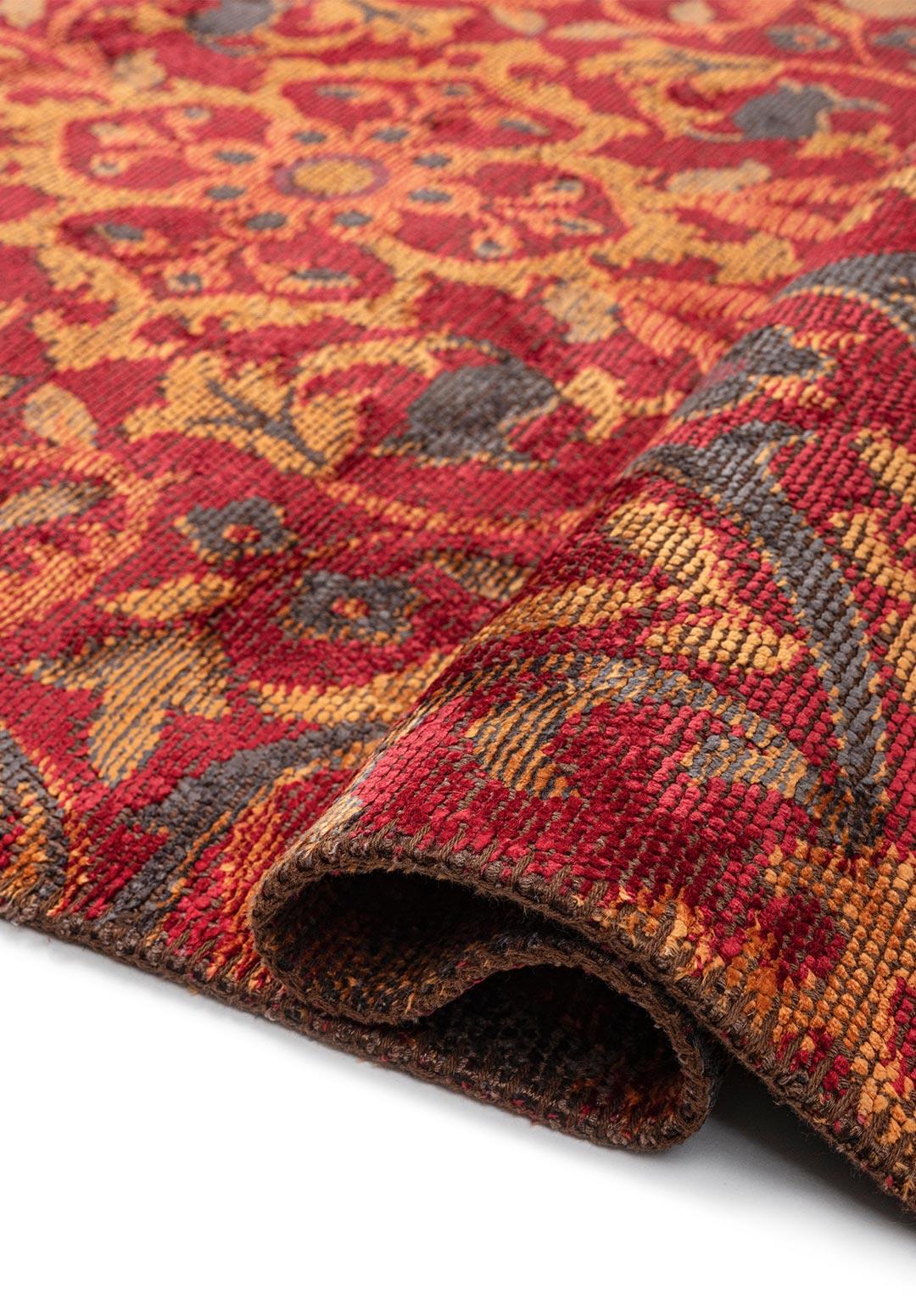 VIOLETTA RED - ORANGE - CHARCOAL RUG