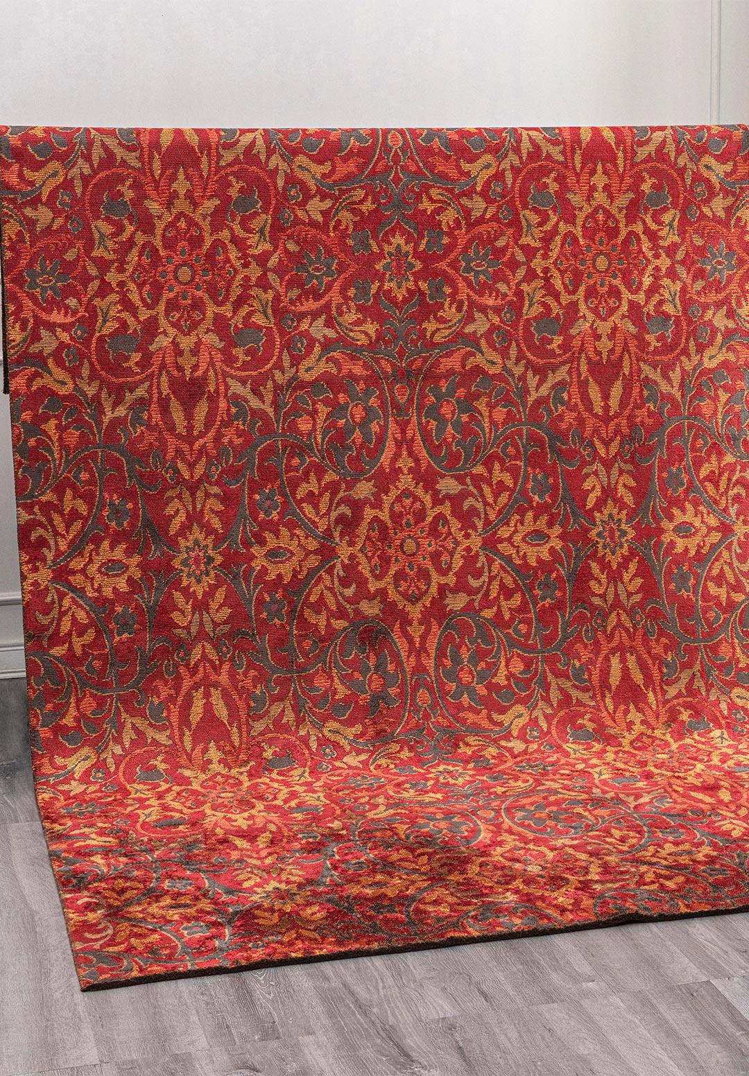 VIOLETTA RED - ORANGE - CHARCOAL RUG