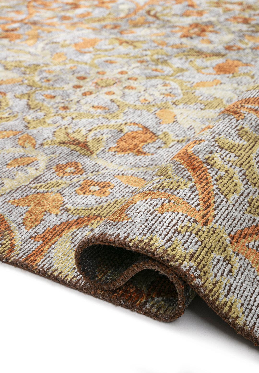 VIOLETTA ICE BLUE - OLIVE GREEN - TERRA RUG