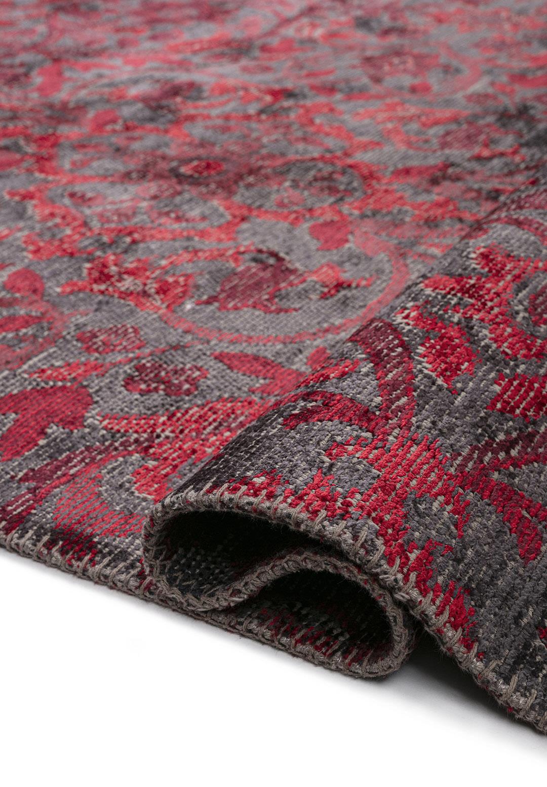 VIOLETTA CHARCOAL - RED - CHERRY RUG