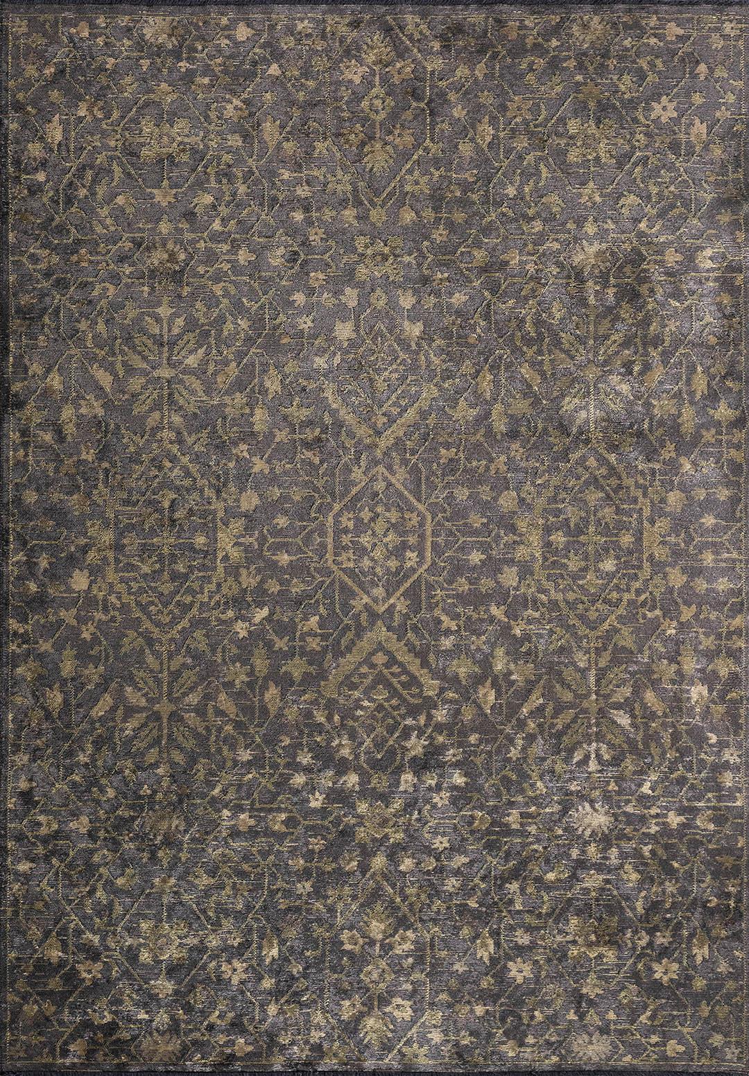 FLEUR KHAKI - GREEN - ANTHRACITE RUG