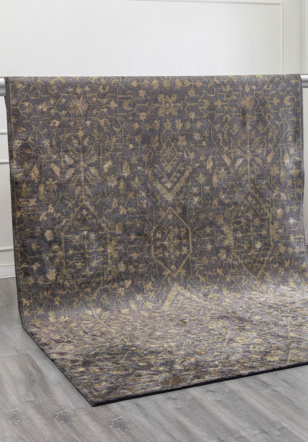 FLEUR KHAKI - GREEN - ANTHRACITE RUG