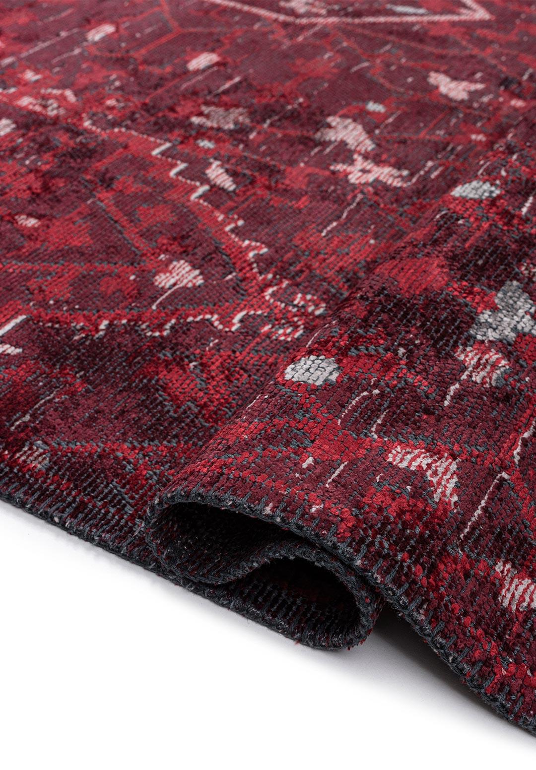 FLEUR STONE - RED - CHERRY RUG