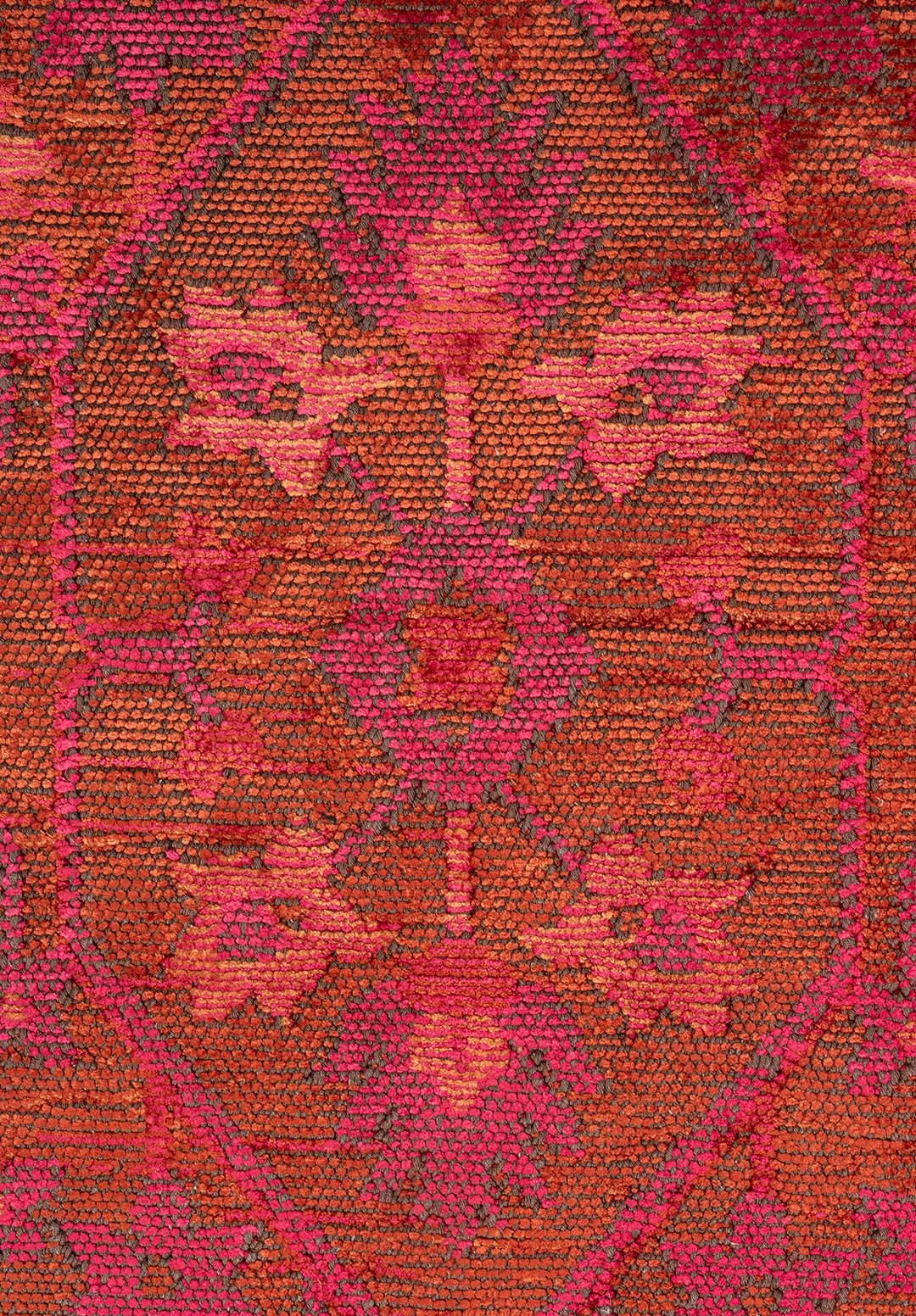 FLEUR TERRA - FUSCHIA - RUST RUG