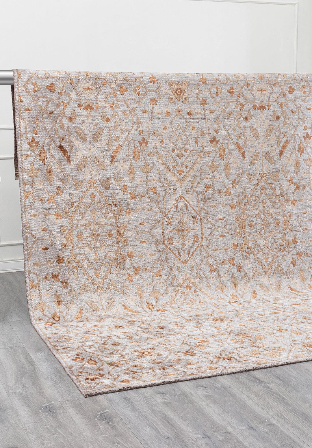 FLEUR CACAO - DARK BEIGE - LIGHT GREY RUG