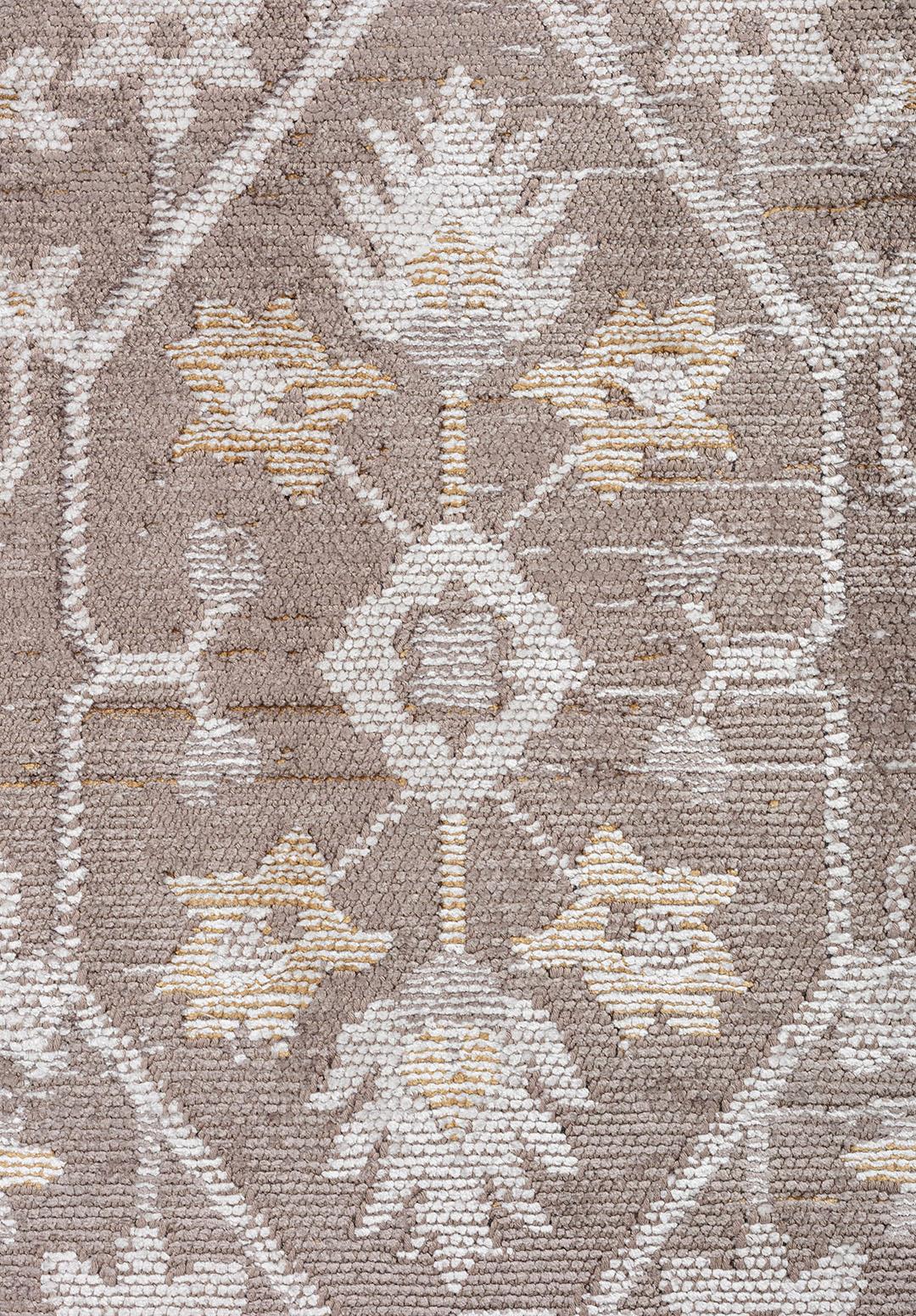 FLEUR LIGHT BROWN - BONE - DARK GREY RUG