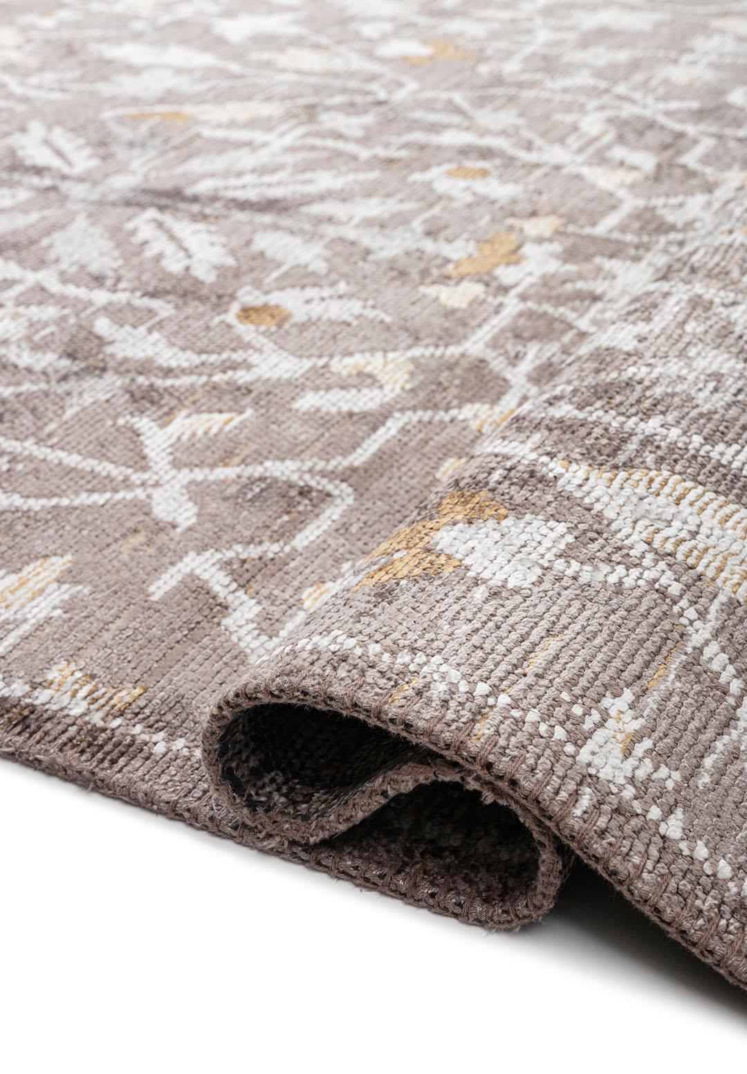 FLEUR LIGHT BROWN - BONE - DARK GREY RUG