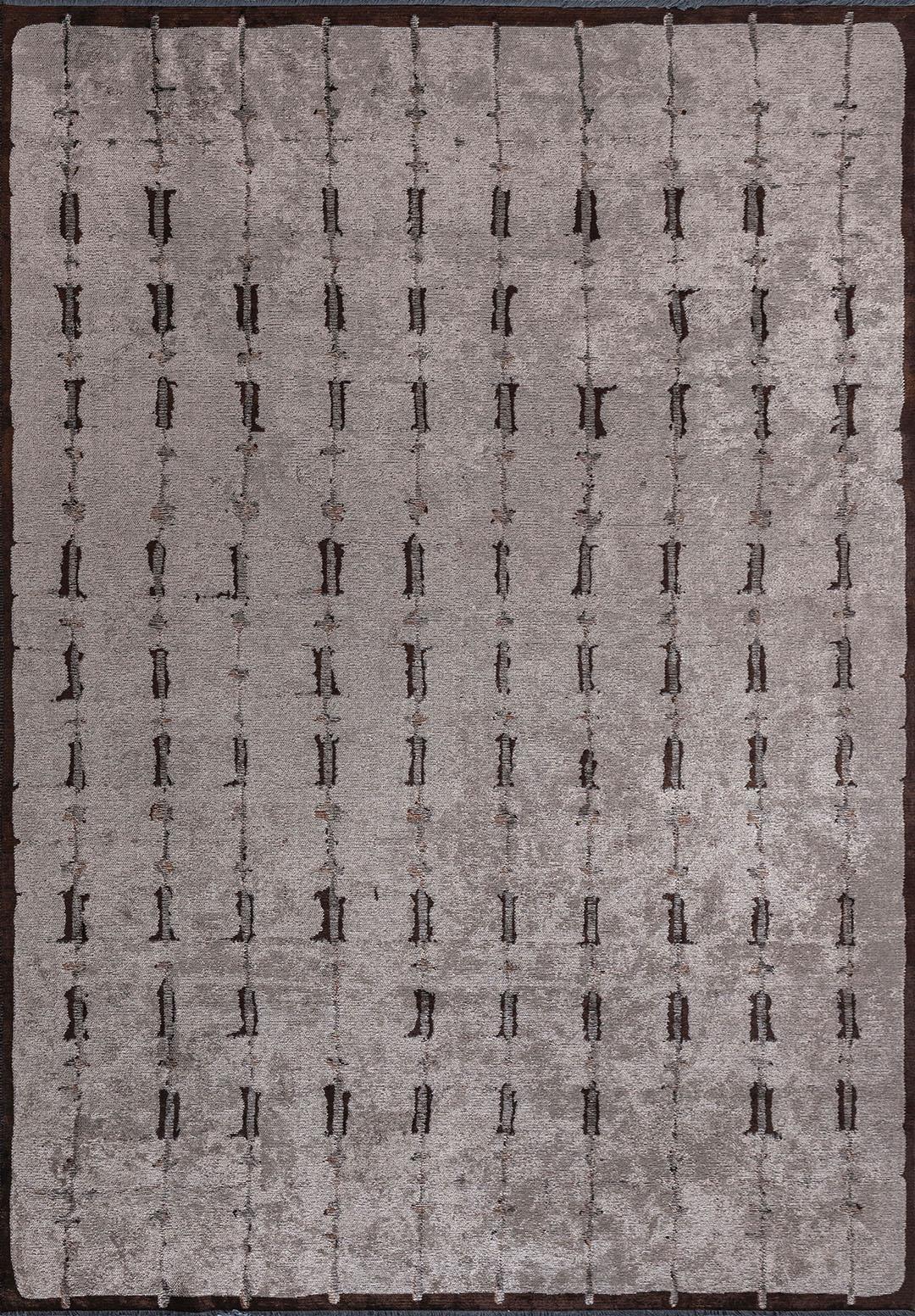 MAYA DARK BROWN - BLACK - CREAM RUG