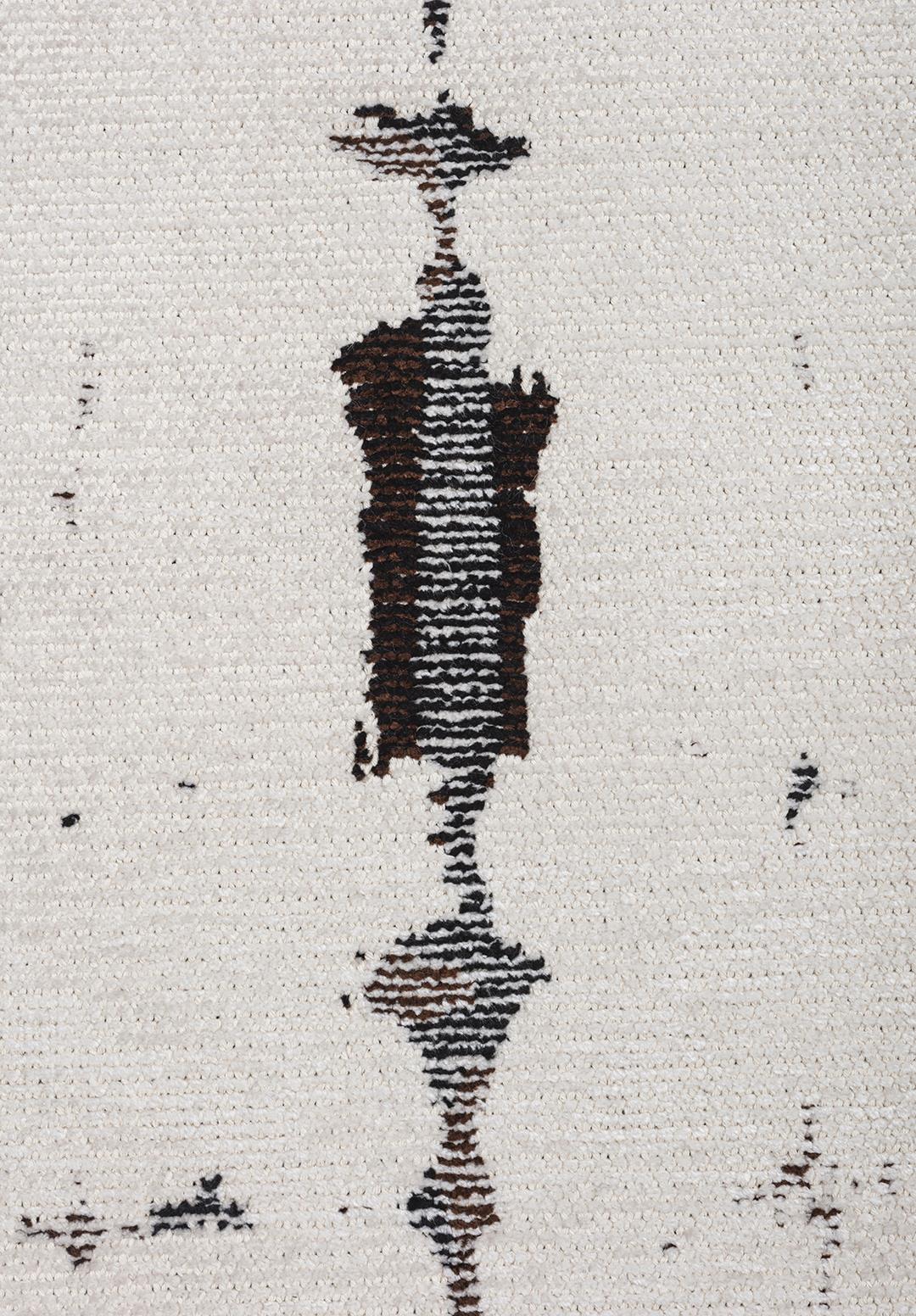 MAYA DARK BROWN - BLACK - ECRU RUG