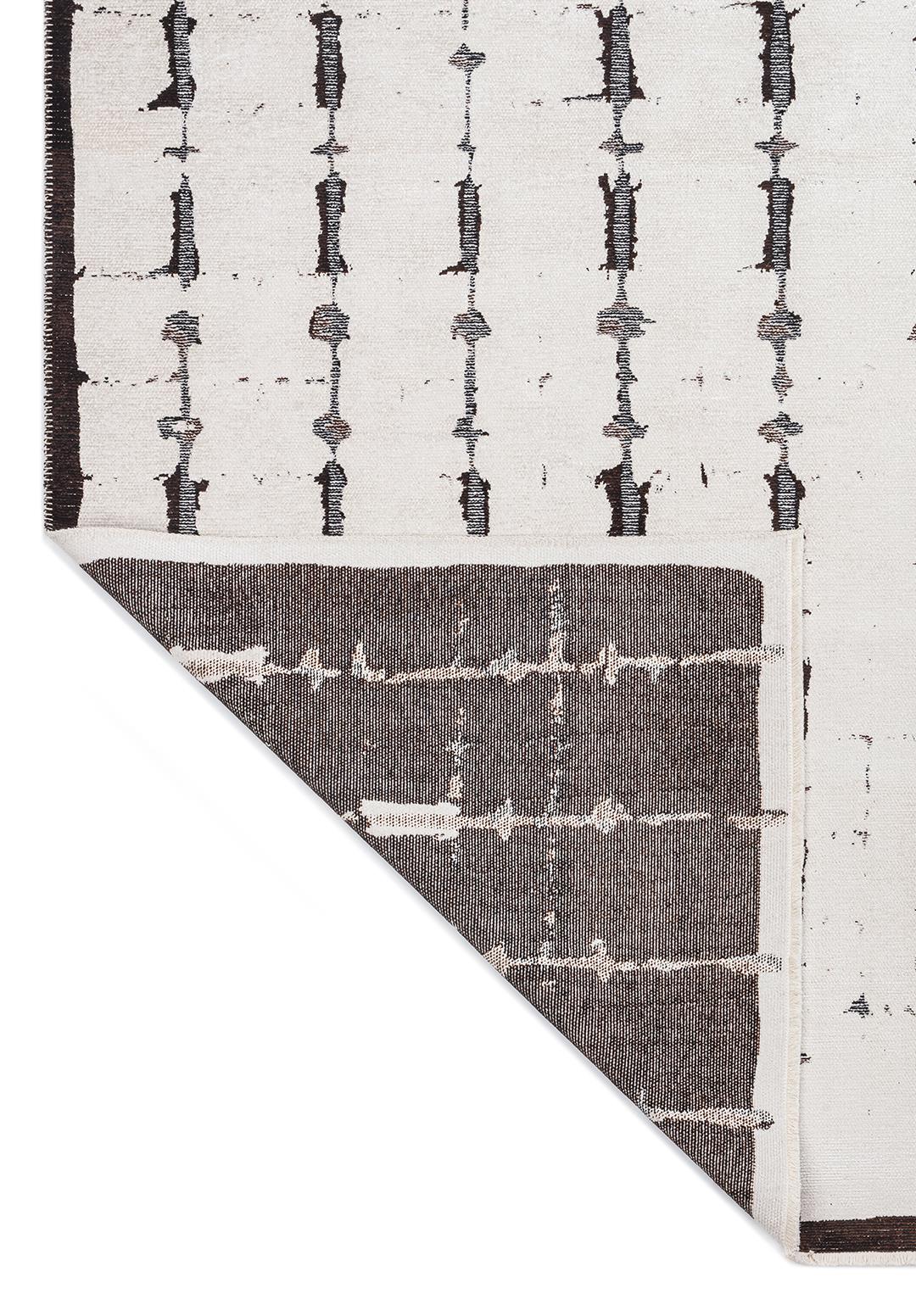 MAYA DARK BROWN - BLACK - ECRU RUG