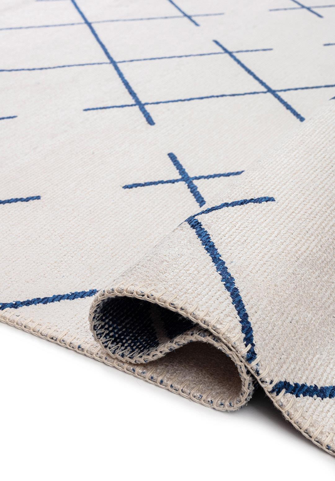 FUSE NAVY BLUE - DARK NAVY - ECRU RUG