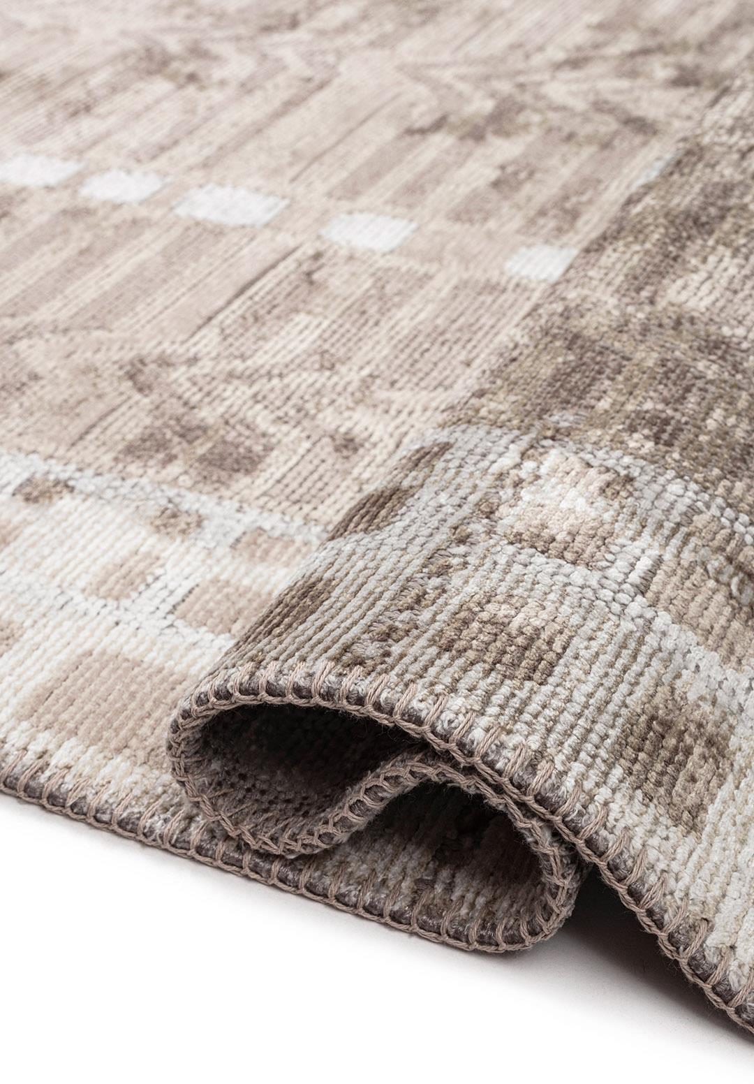 INCA NOUGAT - BEIGE - WHITE RUG