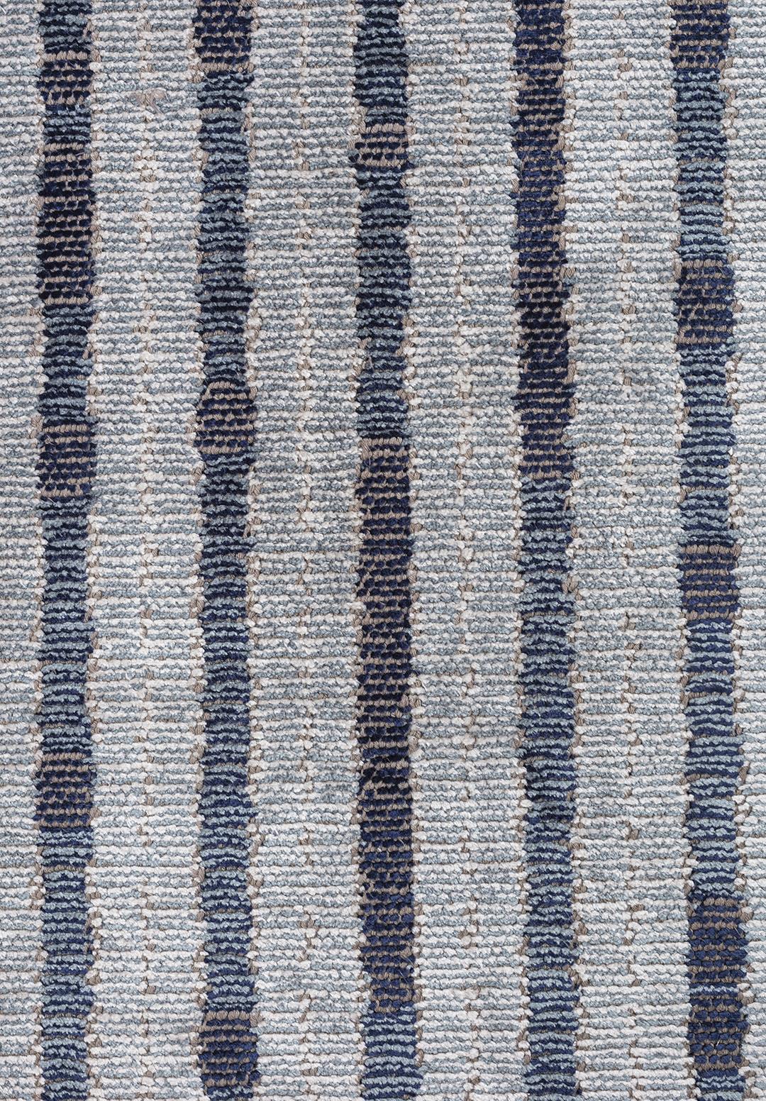 GLACIER DARK NAVY - BLUE - WHITE RUG