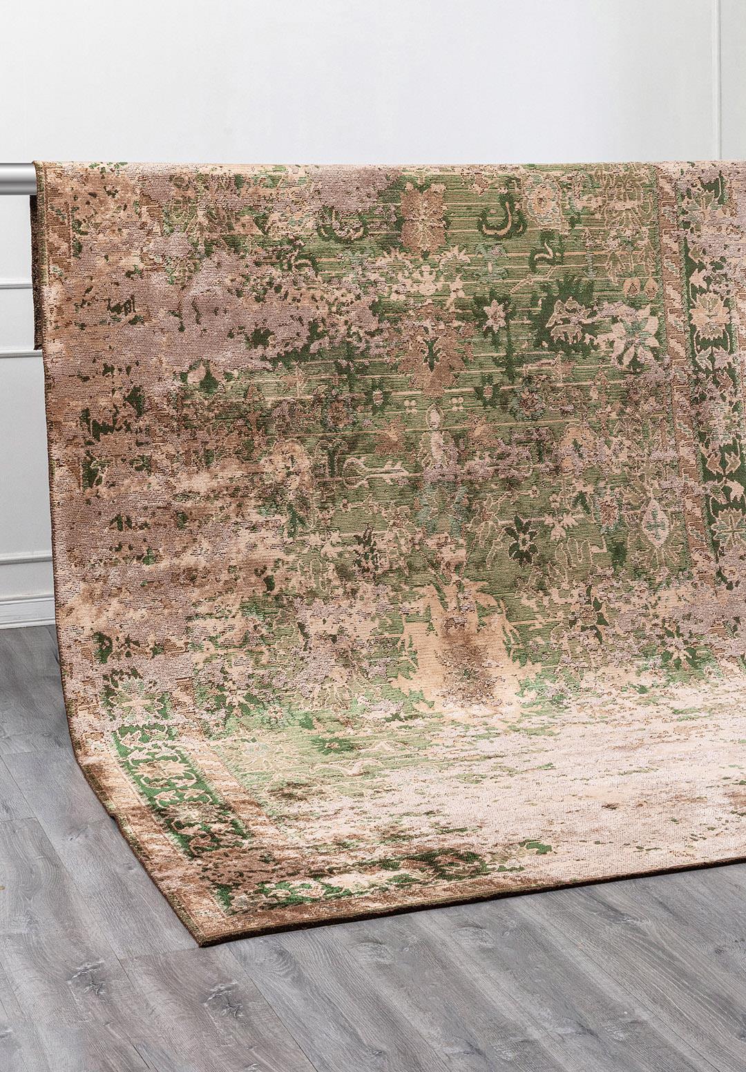 SPLENDOR ERA LIGHT CREAM - DARK BEIGE - FOREST GREEN - DARK BEIGE RUG