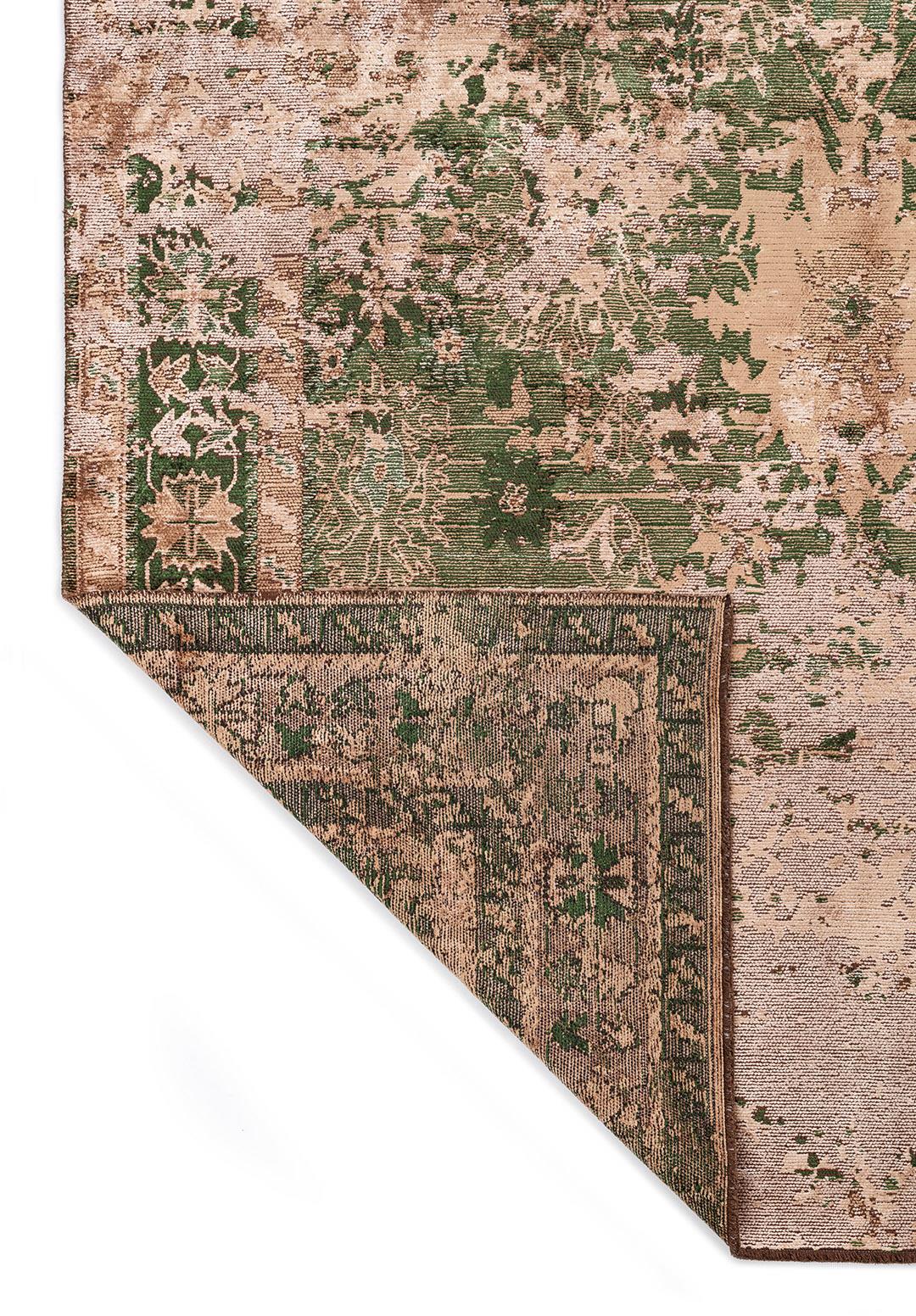 SPLENDOR ERA LIGHT CREAM - DARK BEIGE - FOREST GREEN - DARK BEIGE RUG