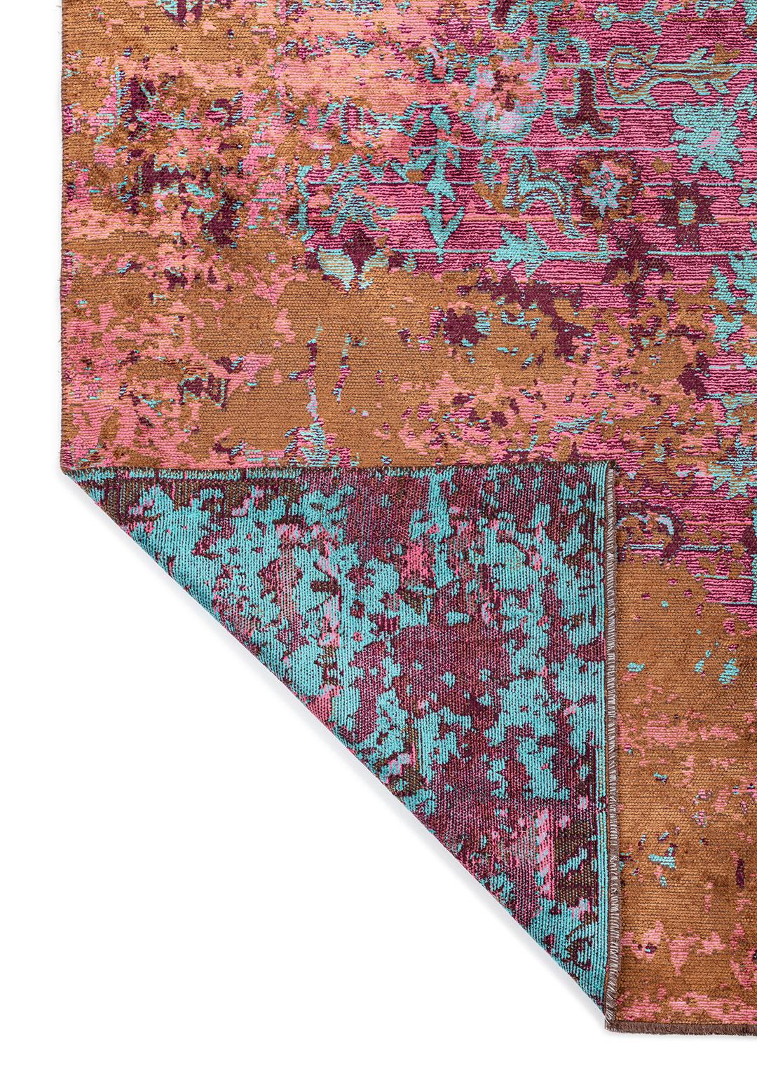 SPLENDOR ERA CACAO - PINK - DARK DAMSON - TURQUOISE RUG