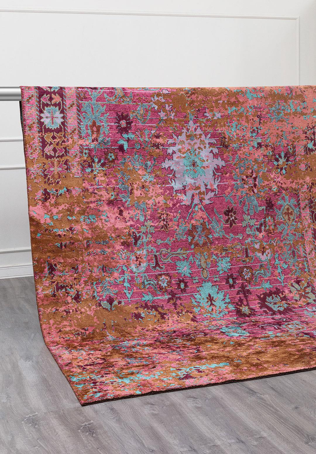 SPLENDOR ERA CACAO - PINK - DARK DAMSON - TURQUOISE RUG
