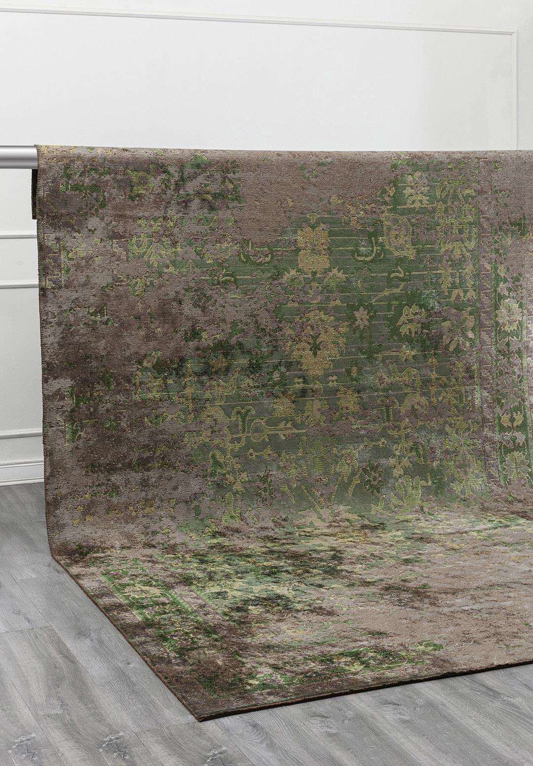SPLENDOR ERA KHAKI - ANTHRACITE - FOREST GREEN - GREEN RUG