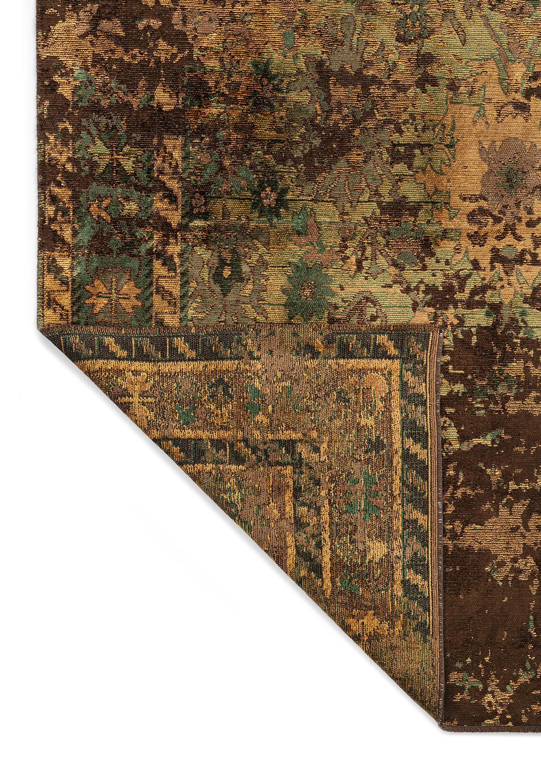 SPLENDOR ERA DARK BROWN - MUSTARD - FOREST GREEN - CACAO RUG