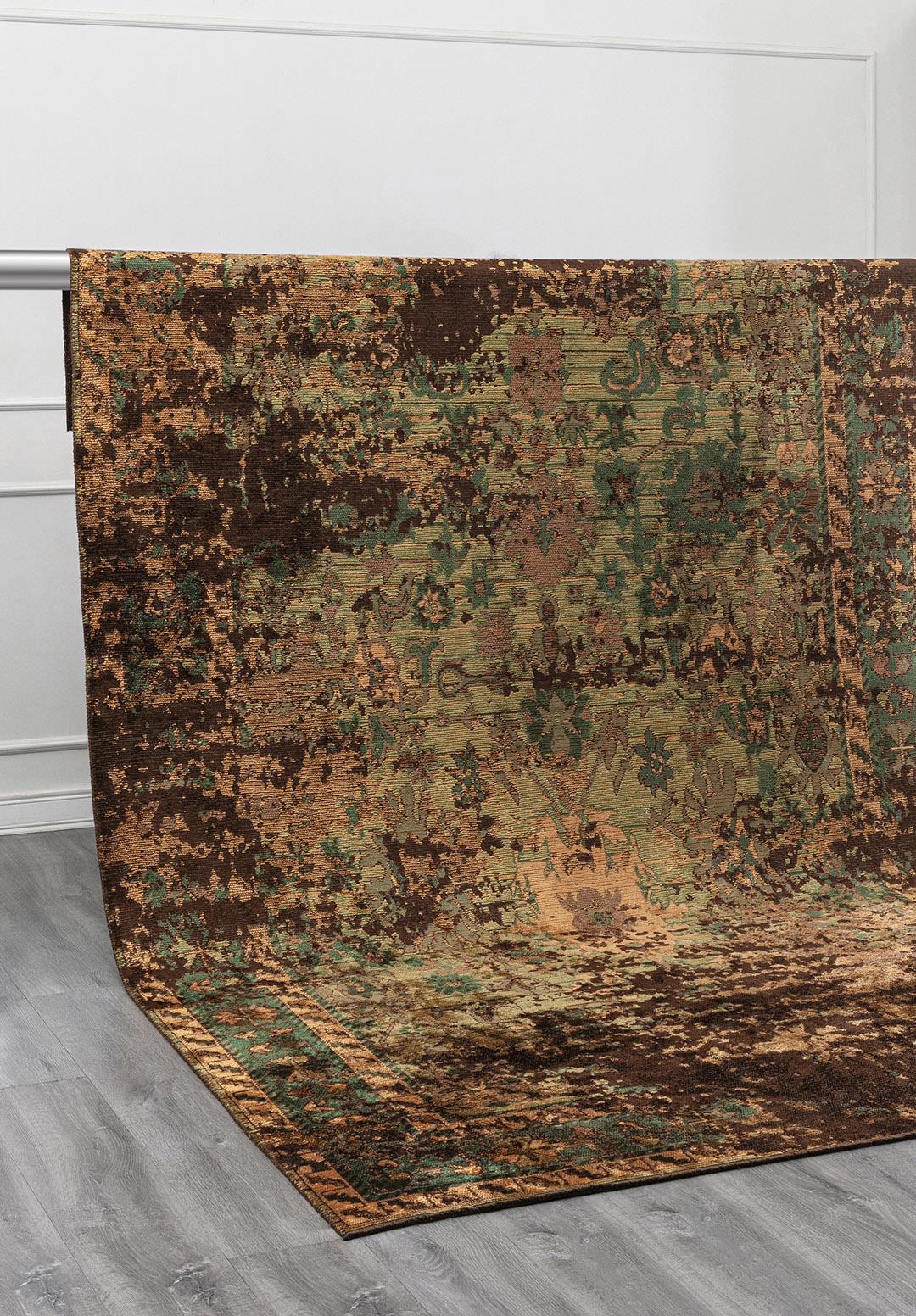 SPLENDOR ERA DARK BROWN - MUSTARD - FOREST GREEN - CACAO RUG