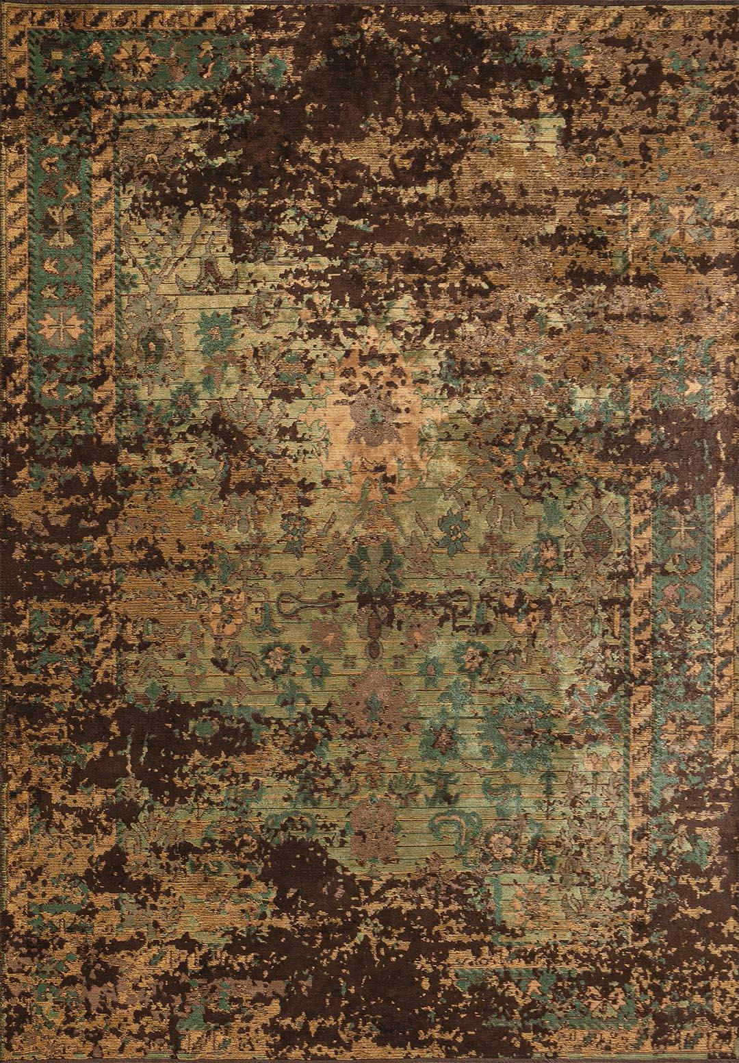 SPLENDOR ERA DARK BROWN - MUSTARD - FOREST GREEN - CACAO RUG