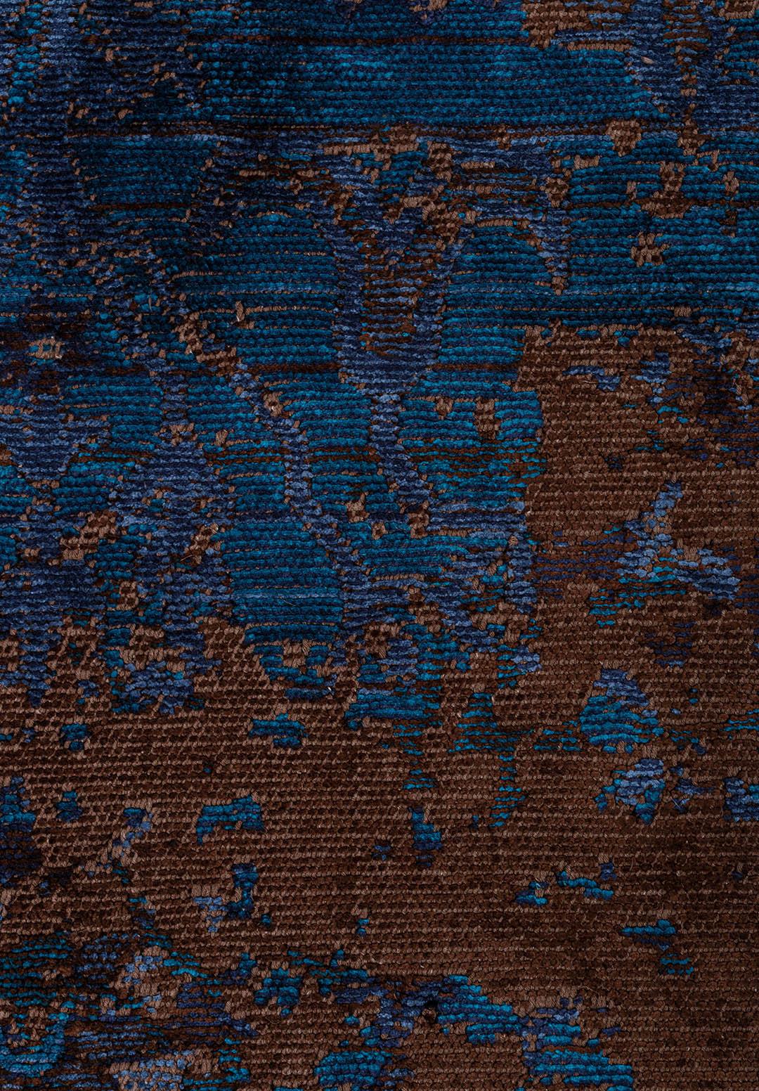 SPLENDOR ERA DARK BROWN - CYAN - DARK NAVY - NAVY BLUE RUG