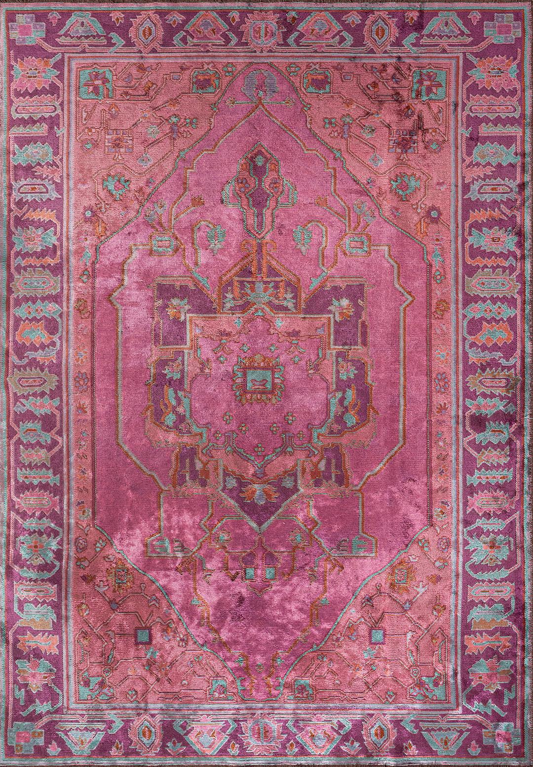 MONARCH RUST - PURPLE - PINK - TURQUOISE RUG