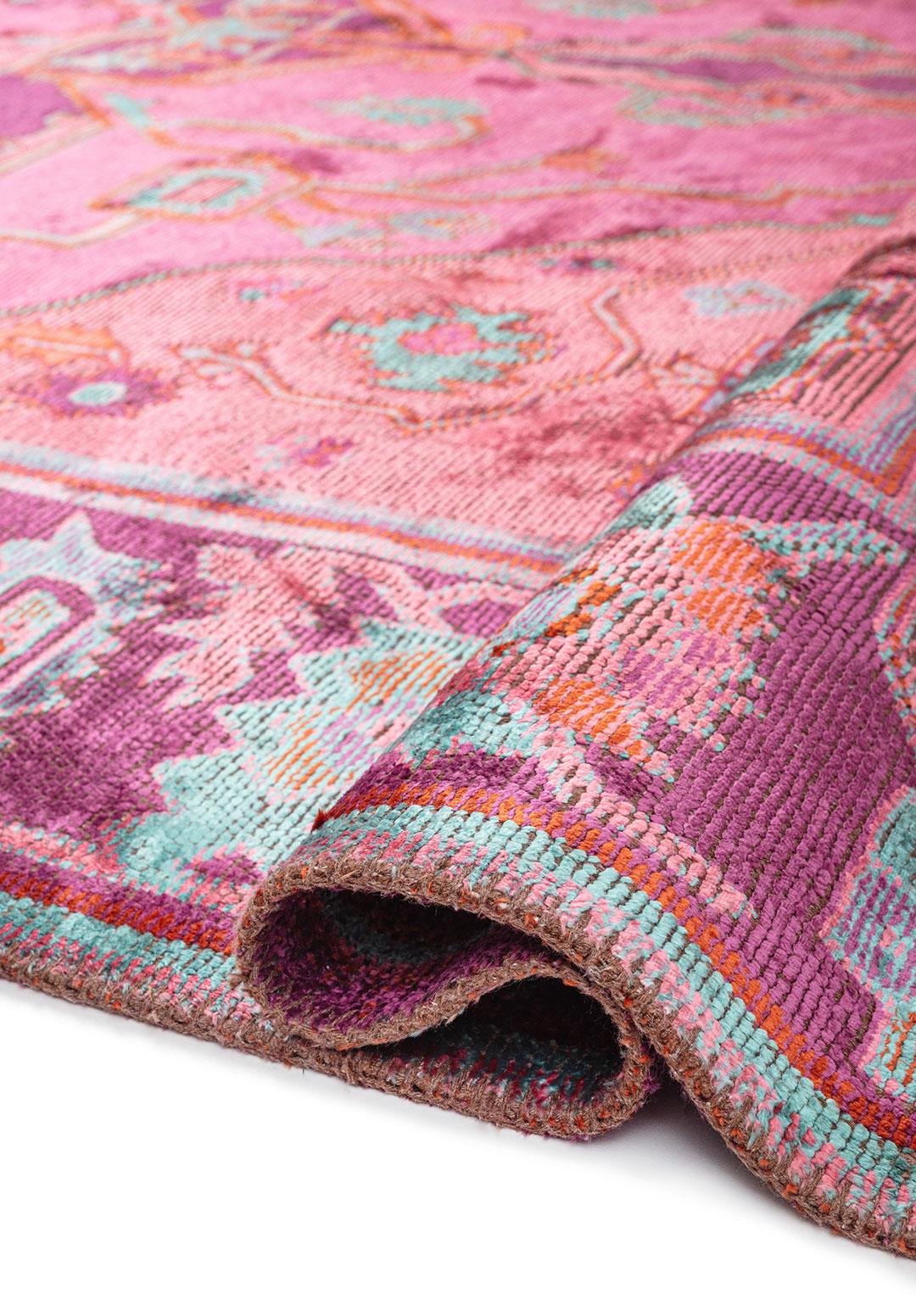 MONARCH RUST - PURPLE - PINK - TURQUOISE RUG