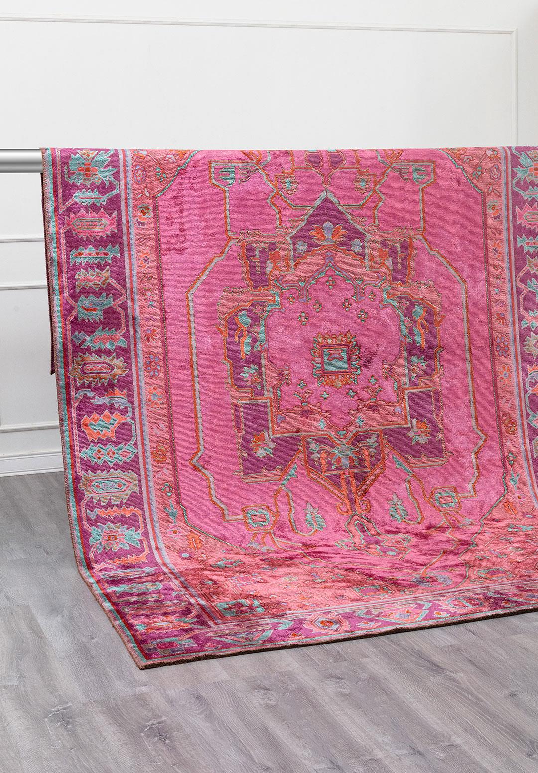 MONARCH RUST - PURPLE - PINK - TURQUOISE RUG