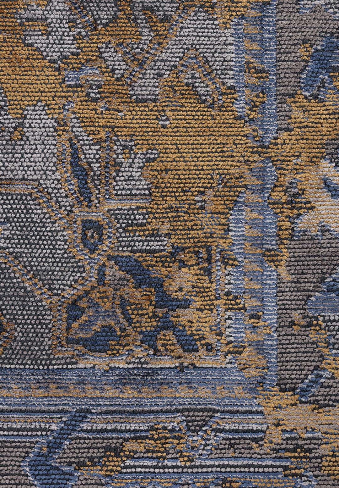 MONARCH ERA MUSTARD - DARK GREY - LIGHT GREY - NAVY BLUE RUG