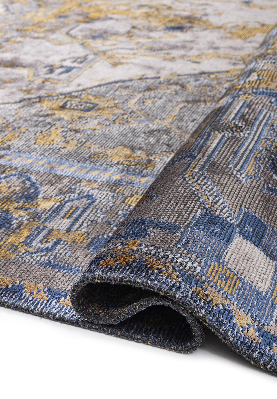 MONARCH ERA MUSTARD - DARK GREY - LIGHT GREY - NAVY BLUE RUG