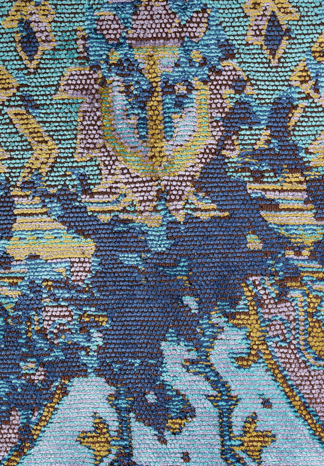 MONARCH ERA NAVY BLUE - TURQUOISE - LILAC - KIWI RUG