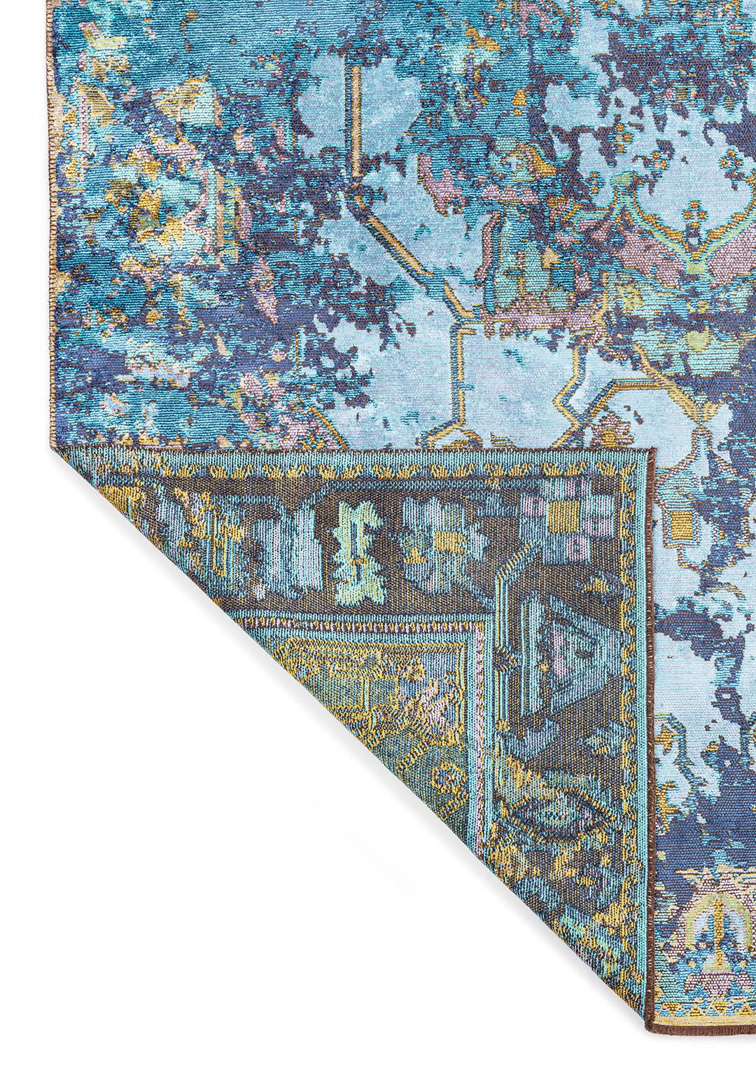 MONARCH ERA NAVY BLUE - TURQUOISE - LILAC - KIWI RUG