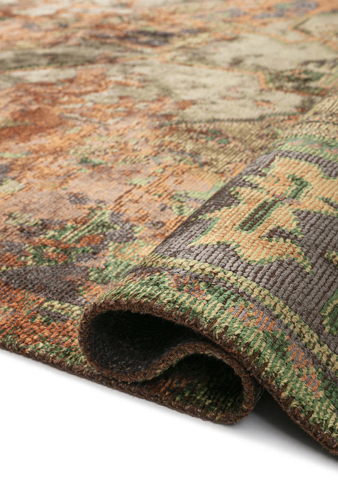 MONARCH ERA TERRA - ANTHRACITE - OLIVE GREEN - FOREST GREEN RUG