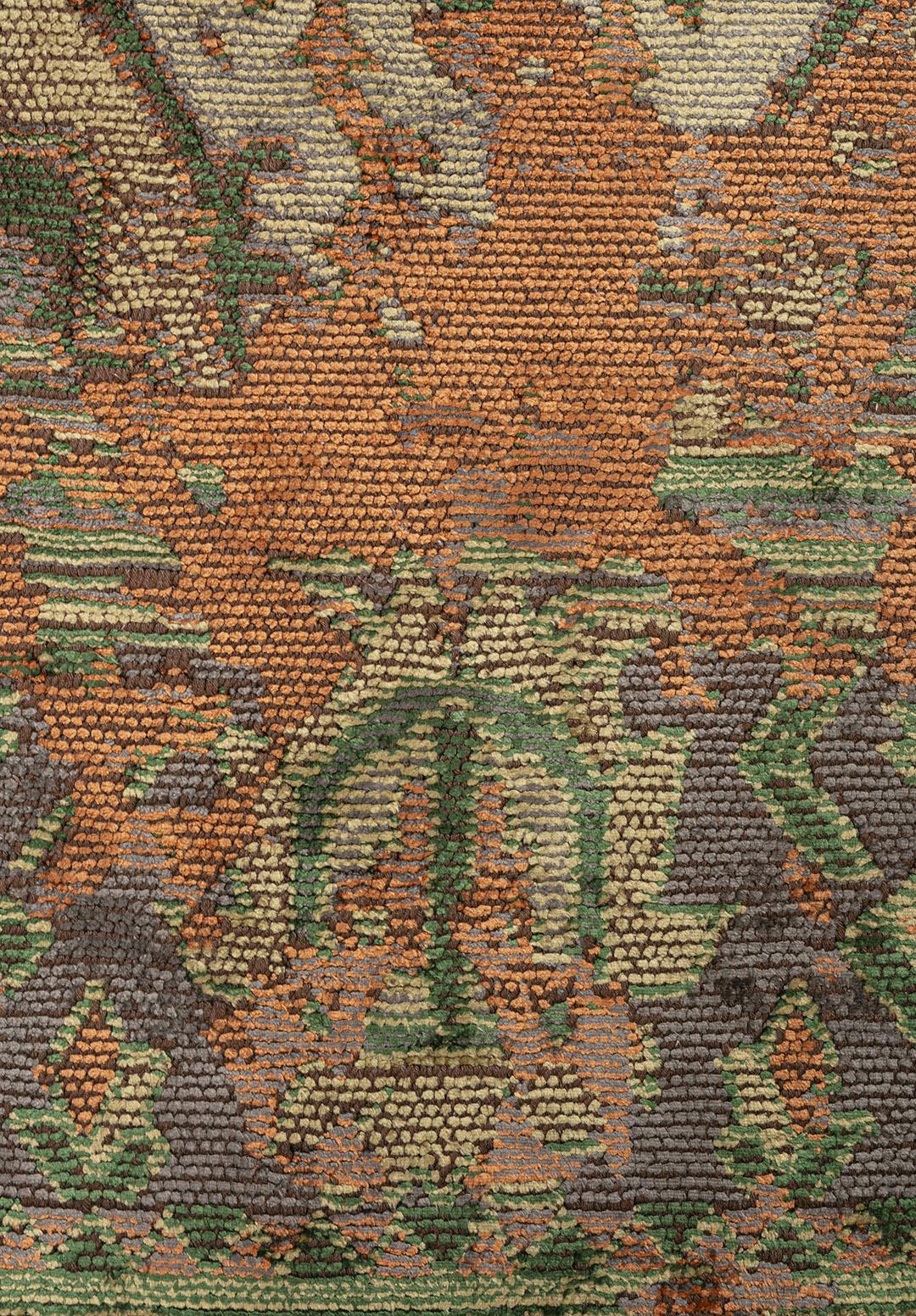 MONARCH ERA TERRA - ANTHRACITE - OLIVE GREEN - FOREST GREEN RUG