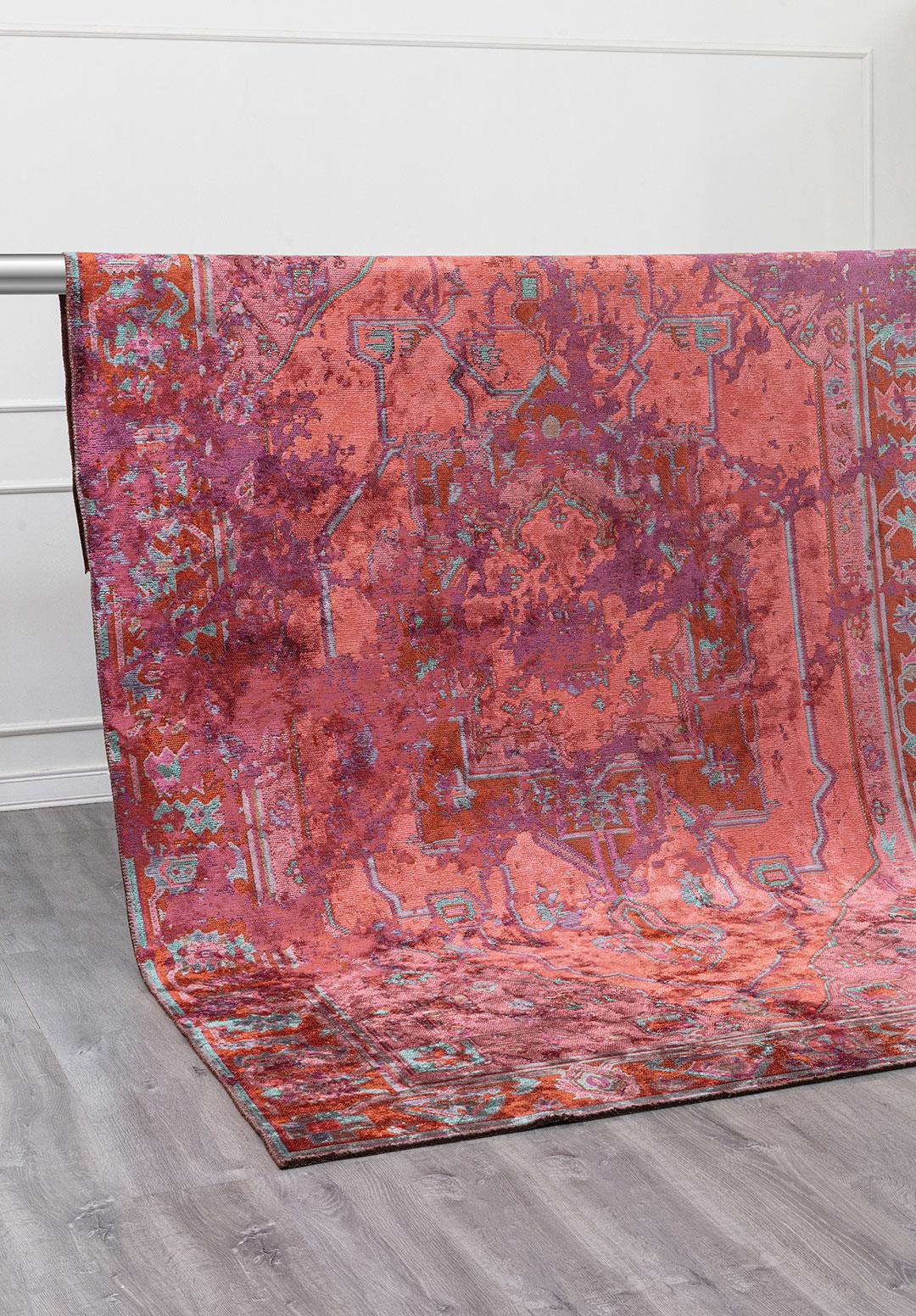 MONARCH ERA PURPLE - RUST - PINK - TURQUOISE RUG