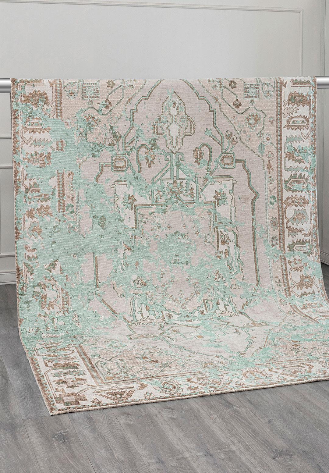 MONARCH ERA RIVER GREEN - ECRU - STONE - MINK RUG