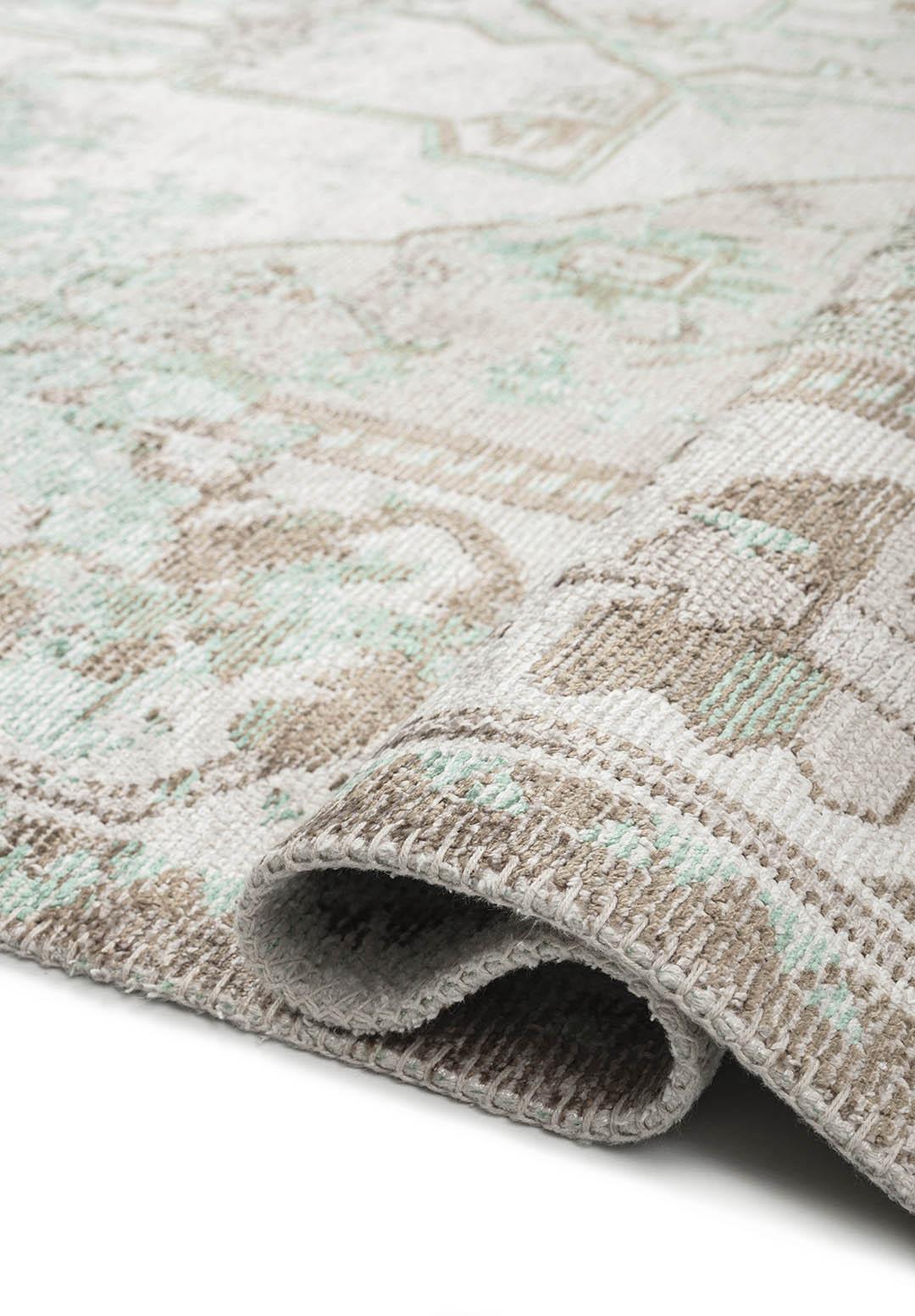 MONARCH ERA RIVER GREEN - ECRU - STONE - MINK RUG