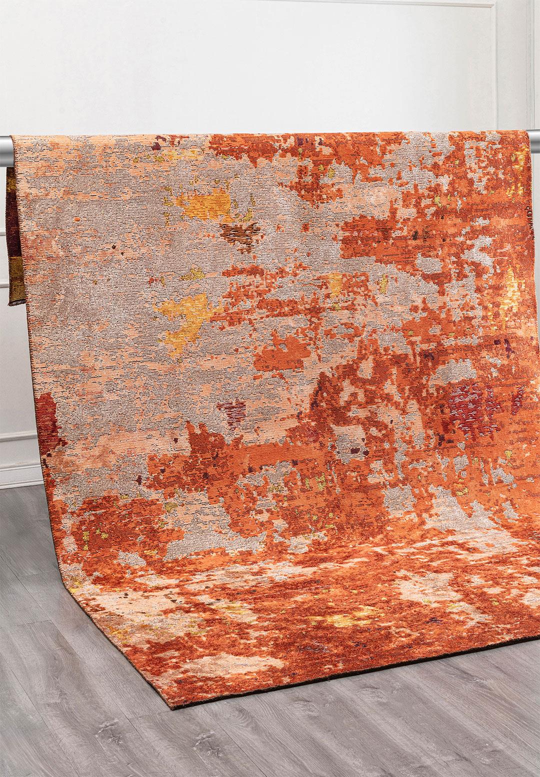 SERENITY CREAM - TERRA - RUST - YELLOW - CHERRY - DARK BROWN RUG