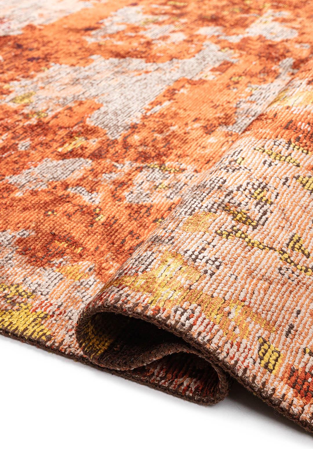 SERENITY CREAM - TERRA - RUST - YELLOW - CHERRY - DARK BROWN RUG