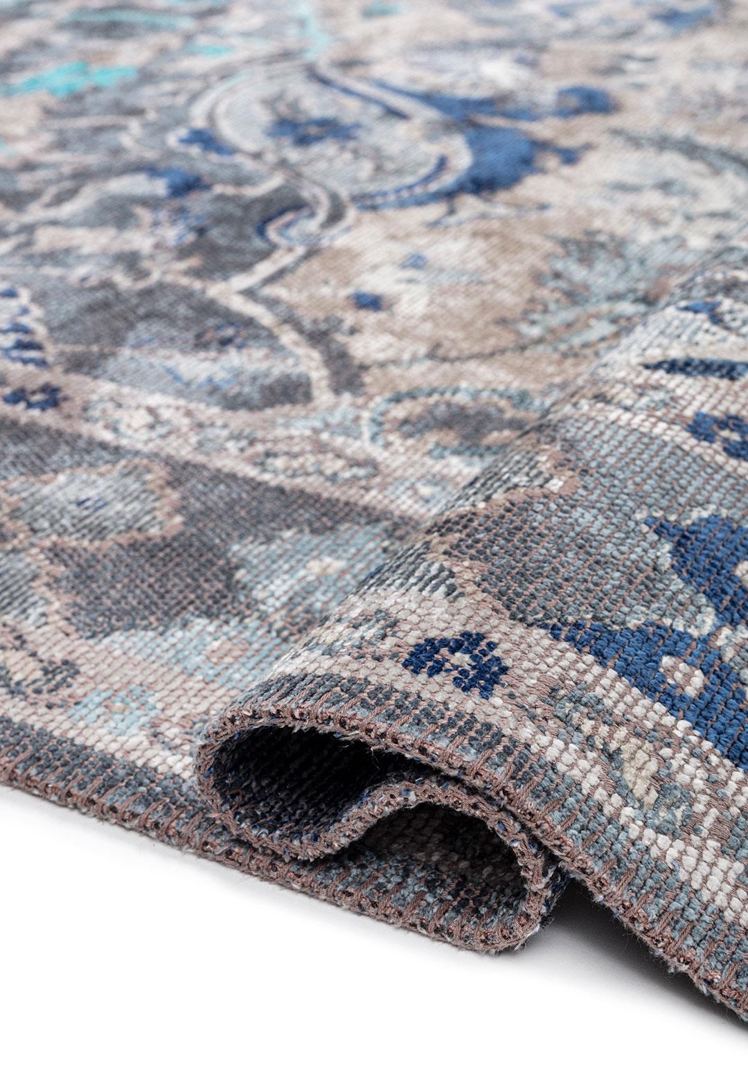 FORTRESS BLUE - NAVY BLUE - BONE - LIGHT CREAM - TURQUOISE - ICE BLUE RUG