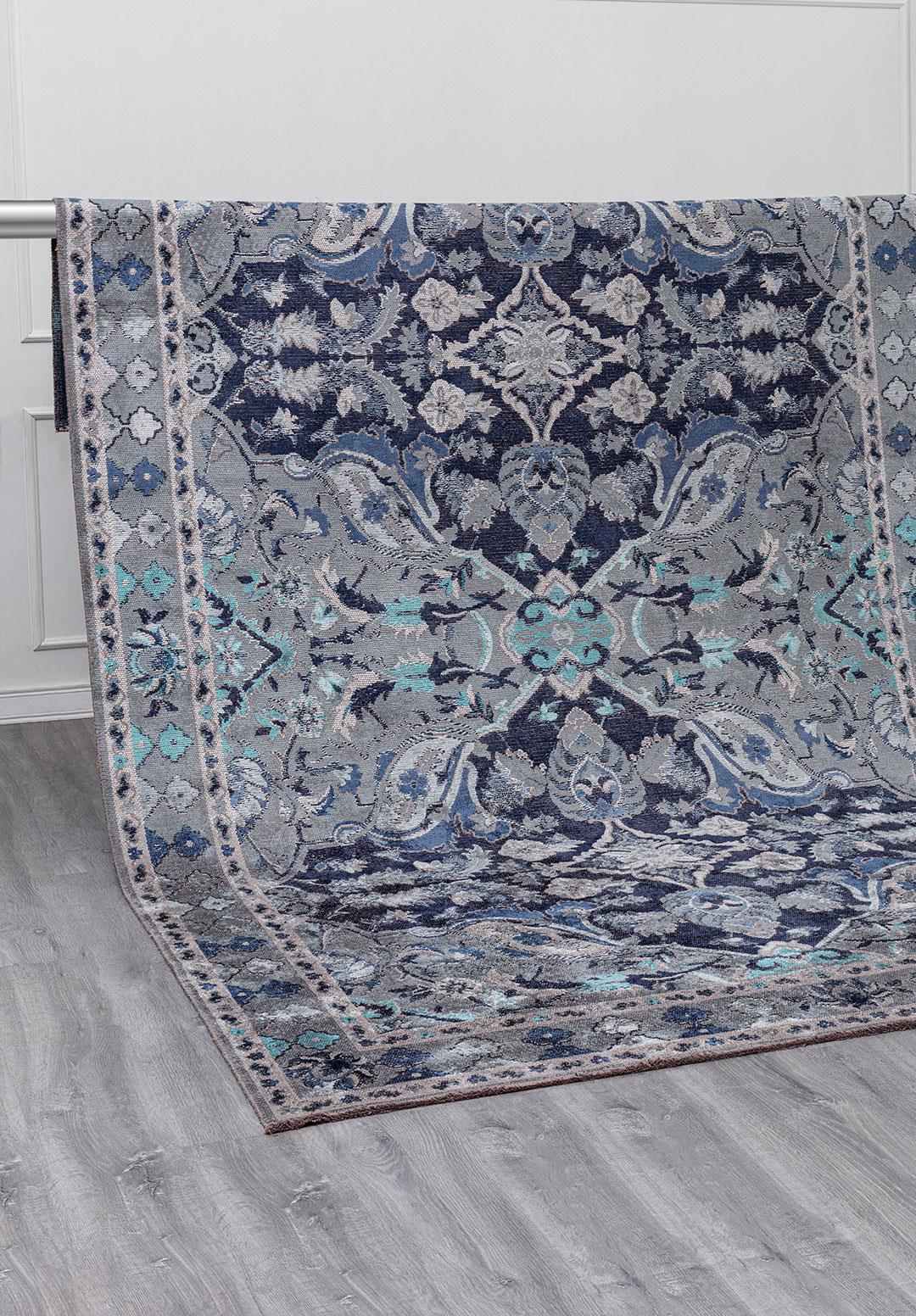 FORTRESS BLUE - NAVY BLUE - BONE - DARK NAVY - TURQUOISE - ICE BLUE RUG