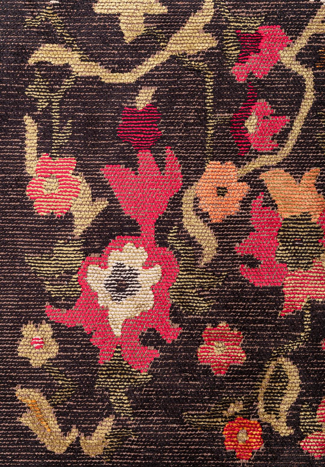 MAJESTY LIGHT CORAL - GREEN - MAGENTA - BLACK - MUSTARD - ICE BLUE RUG