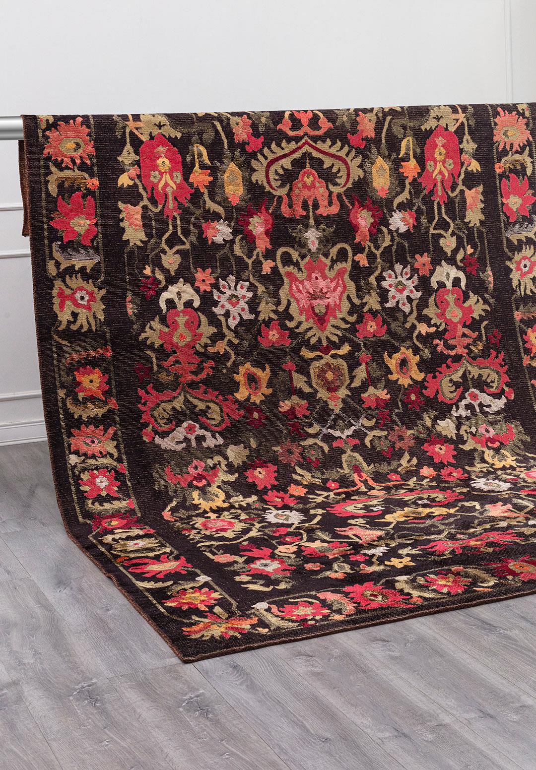 MAJESTY LIGHT CORAL - GREEN - MAGENTA - BLACK - MUSTARD - ICE BLUE RUG