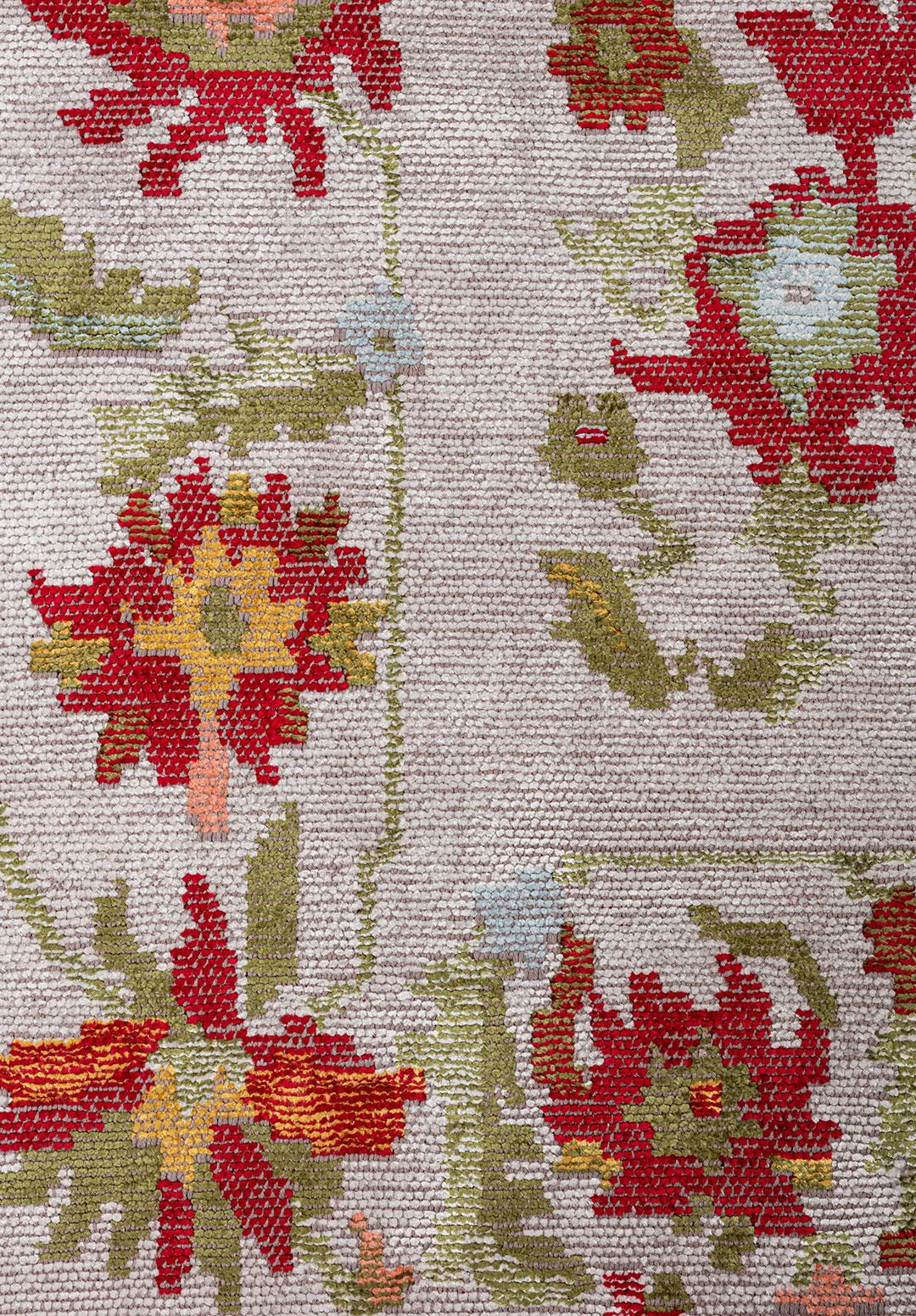 MAJESTY LIGHT CORAL - GREEN - MAGENTA - BONE - GOLD - ICE BLUE RUG