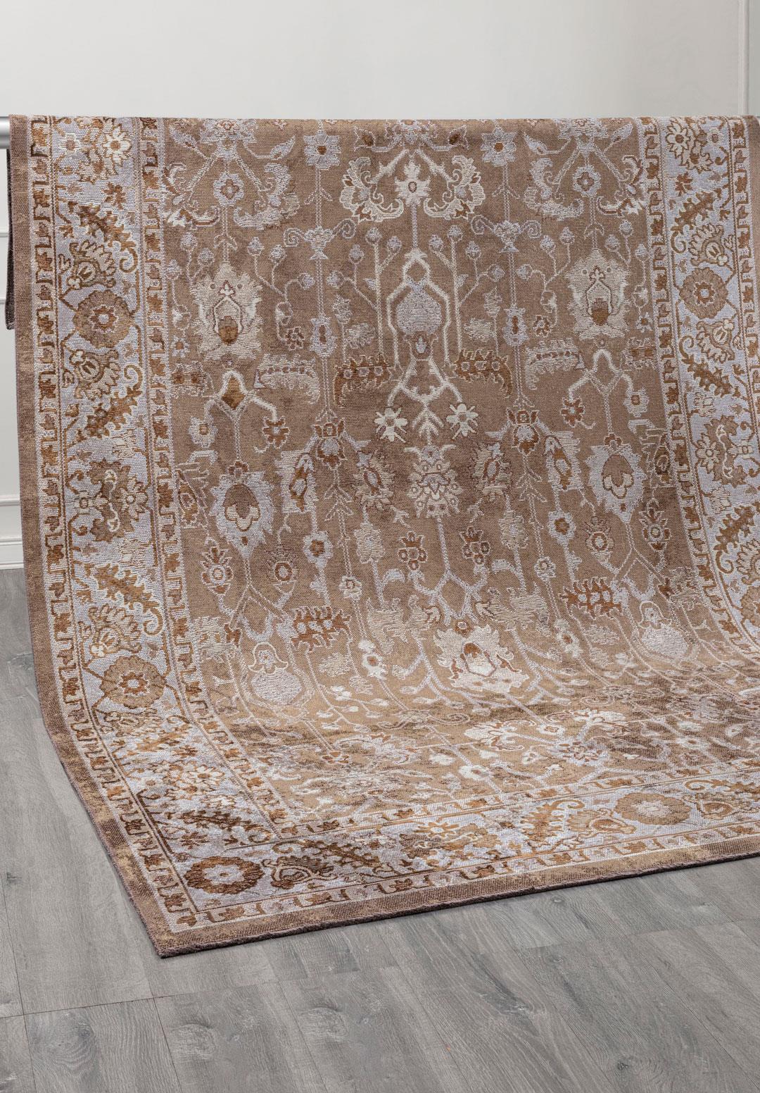 EPHESUS CREAM - LIGHT GREY - MINK - CACAO RUG