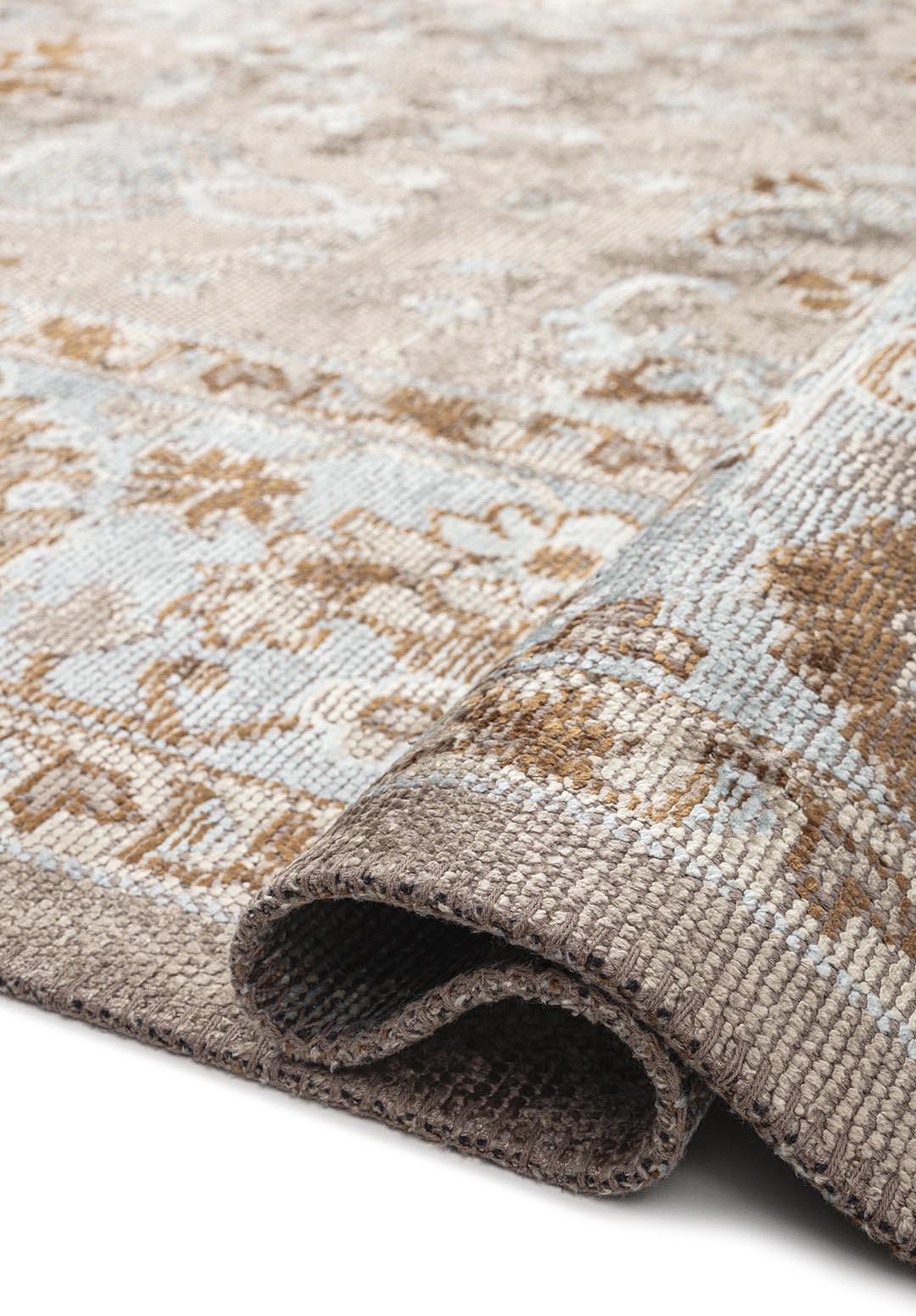 EPHESUS CREAM - ICE BLUE - NOUGAT - CACAO RUG